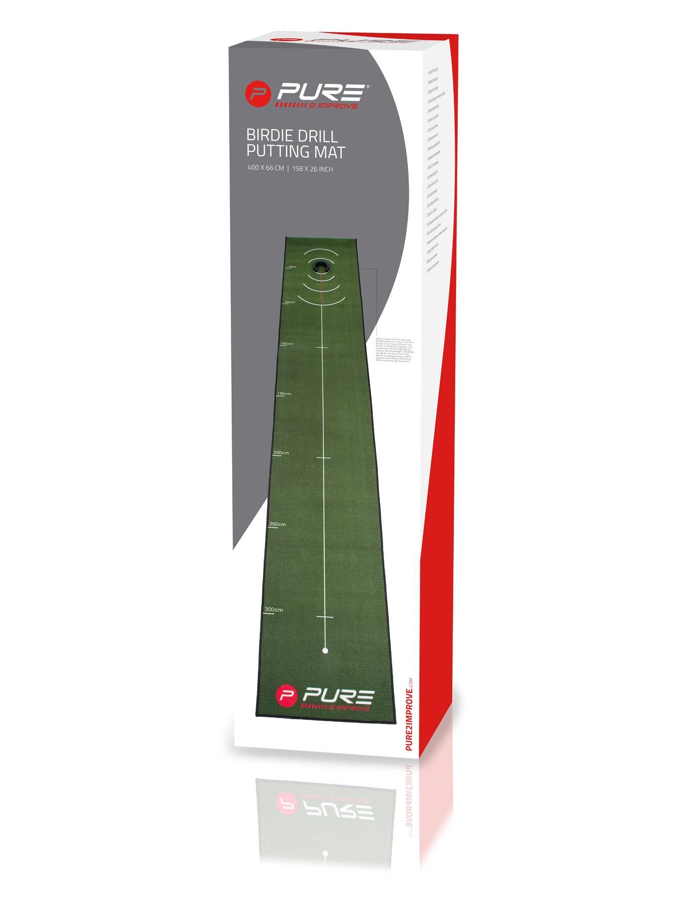 Pure2Improve Birdie Drill 13' X 26” Golf Putting and Practice Mat