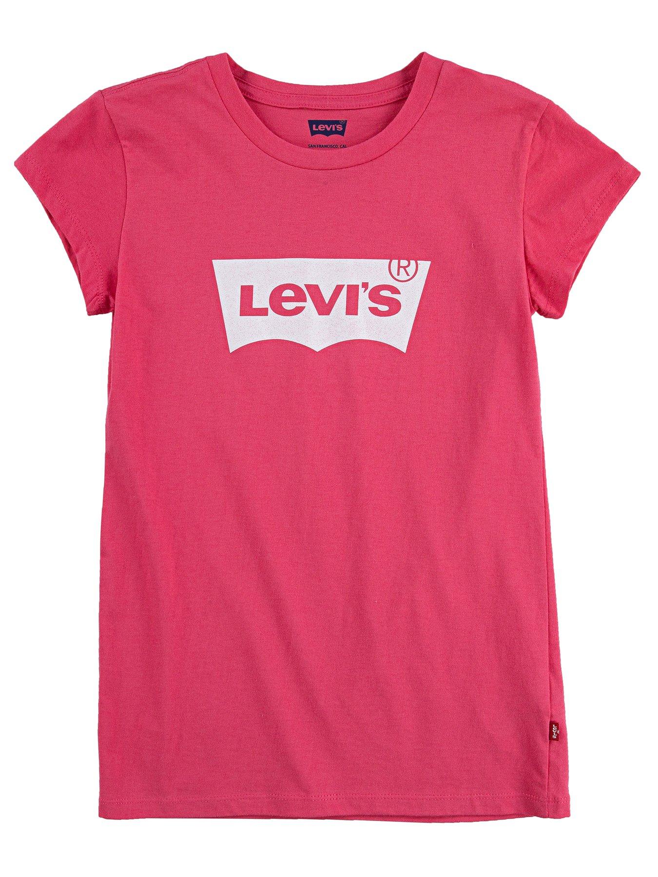 Metropolitan smuk løgner Levi's Girls Short Sleeve Batwing T-Shirt - Pink | Very Ireland