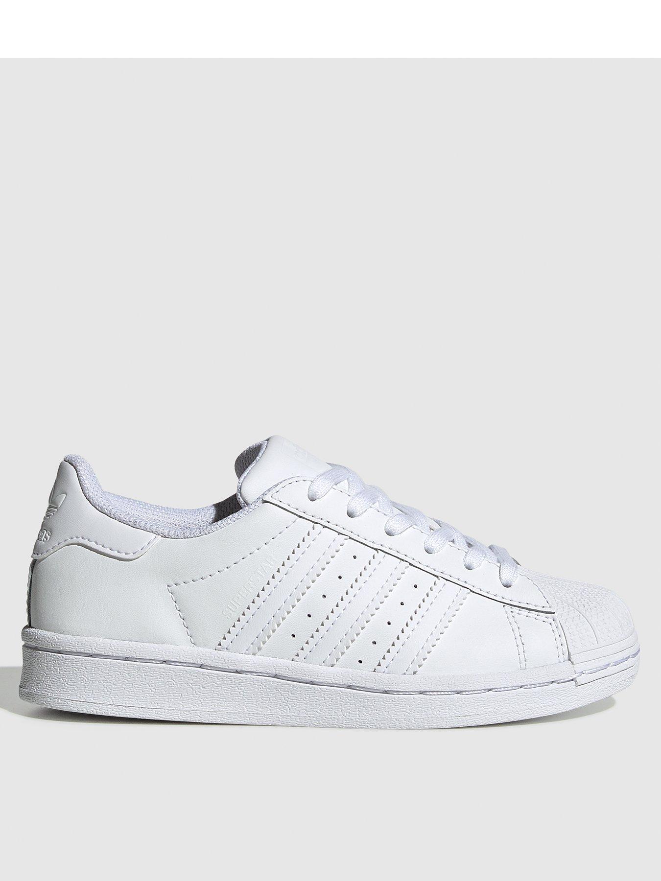 Mens superstar hotsell trainers all white