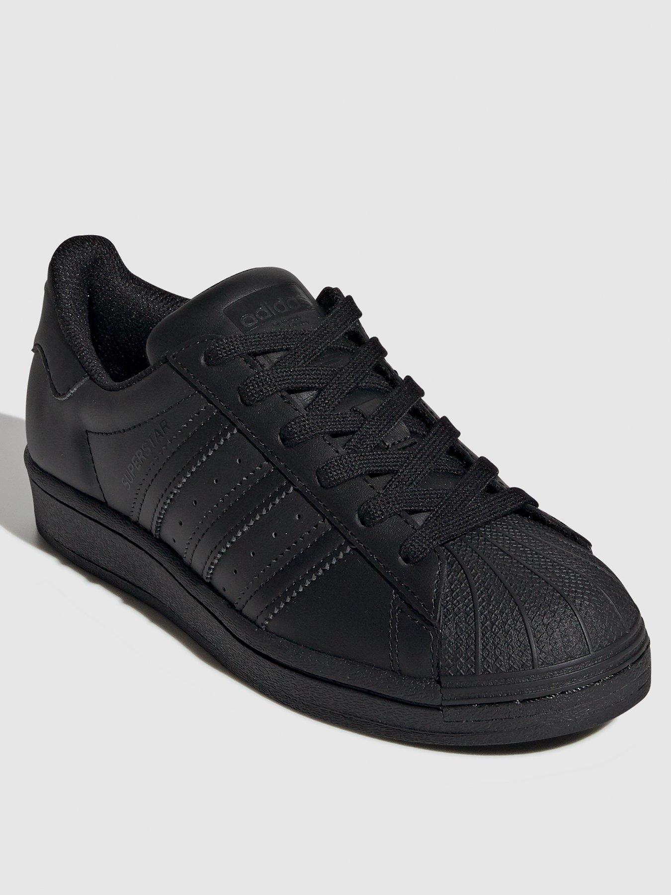 adidas Originals Unisex Junior Superstar Trainers Black Black