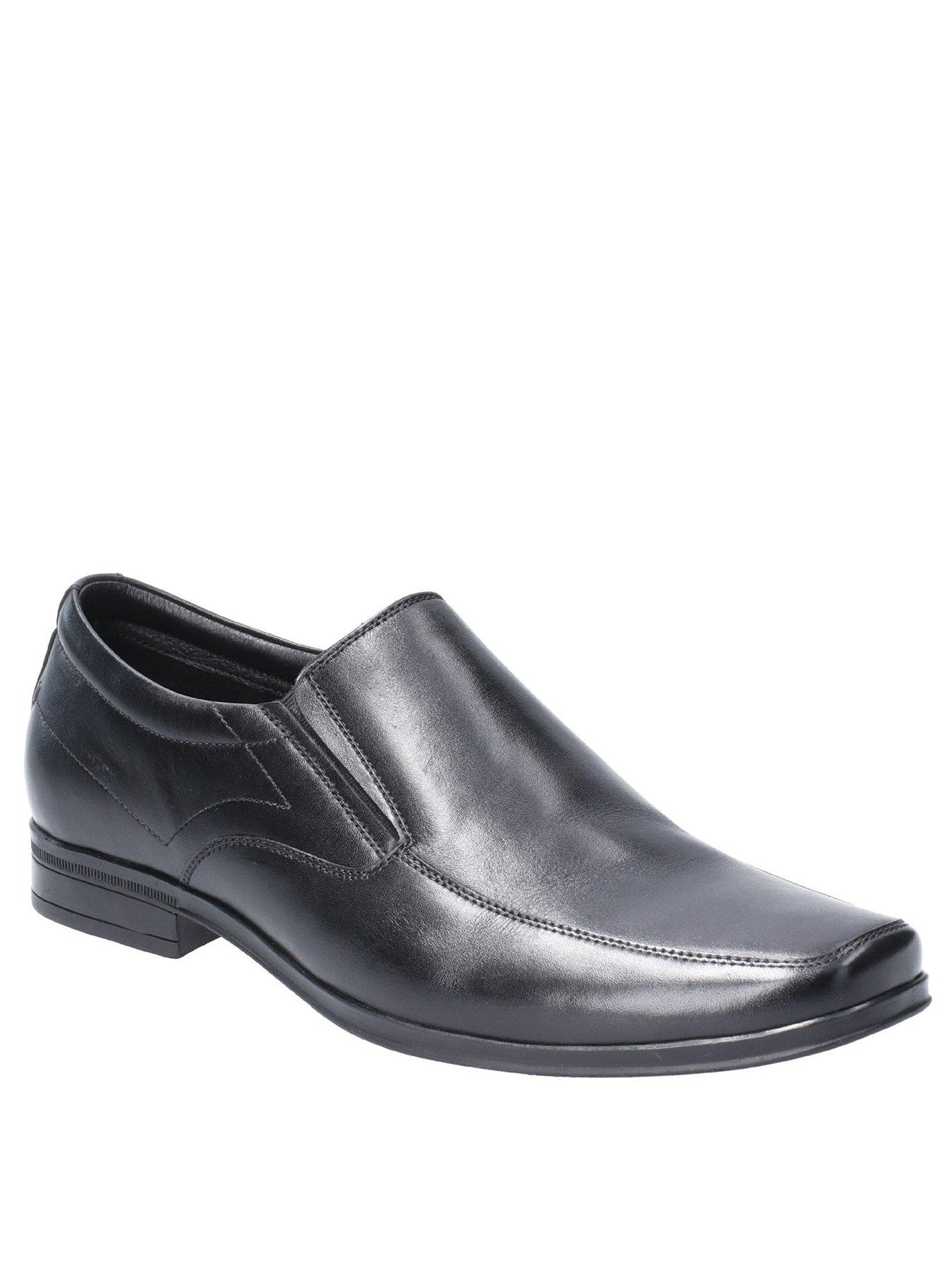 Hush Puppies Billy Slip On Leather Shoes - Black