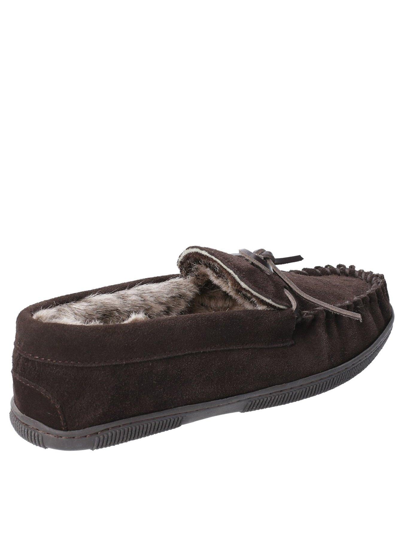 Image 2 of 5 of Hush Puppies Mens&nbsp;Ace Borg Lined Slippers - Brown