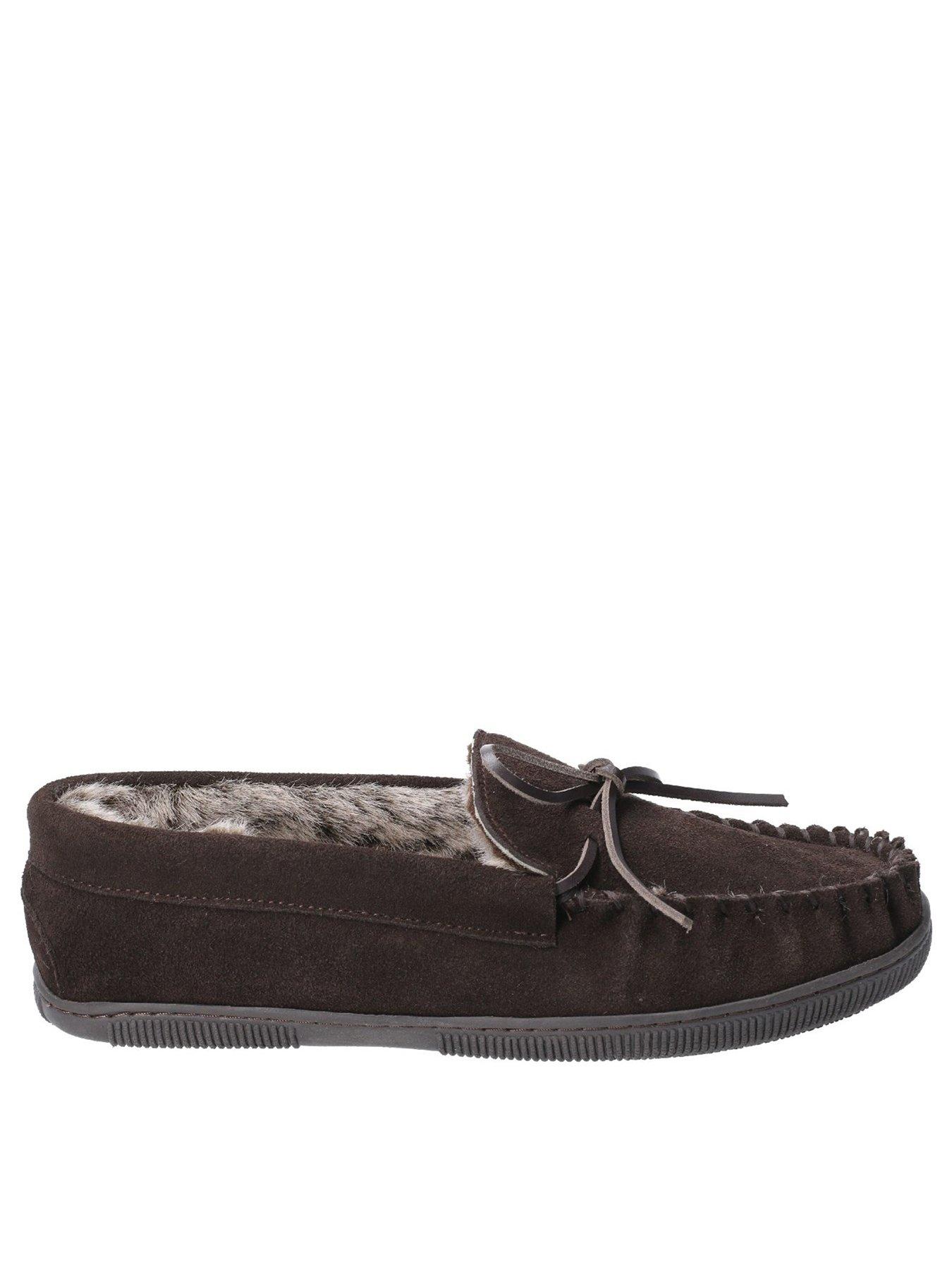 Image 3 of 5 of Hush Puppies Mens&nbsp;Ace Borg Lined Slippers - Brown
