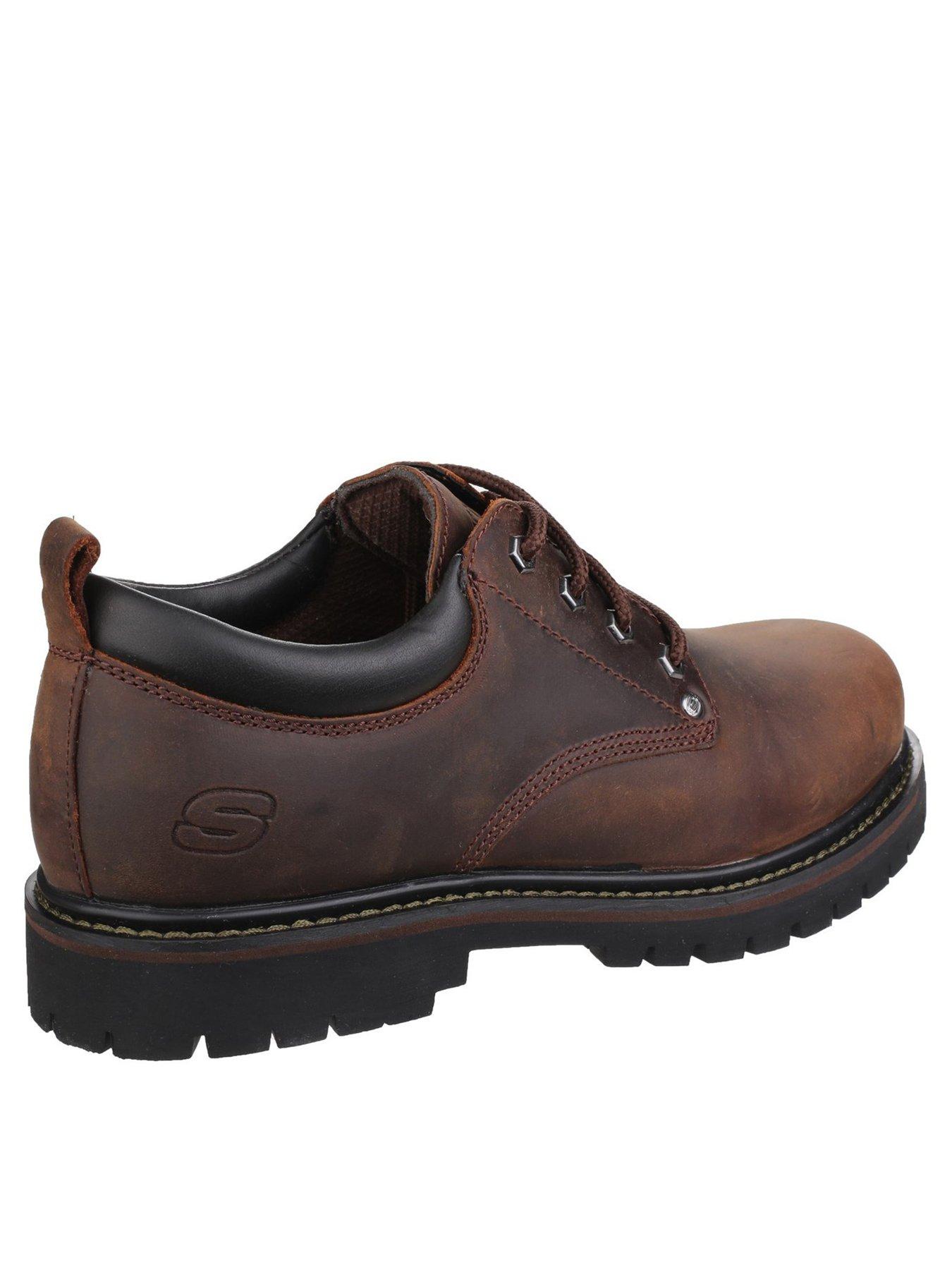 Skechers brown leather store trainers