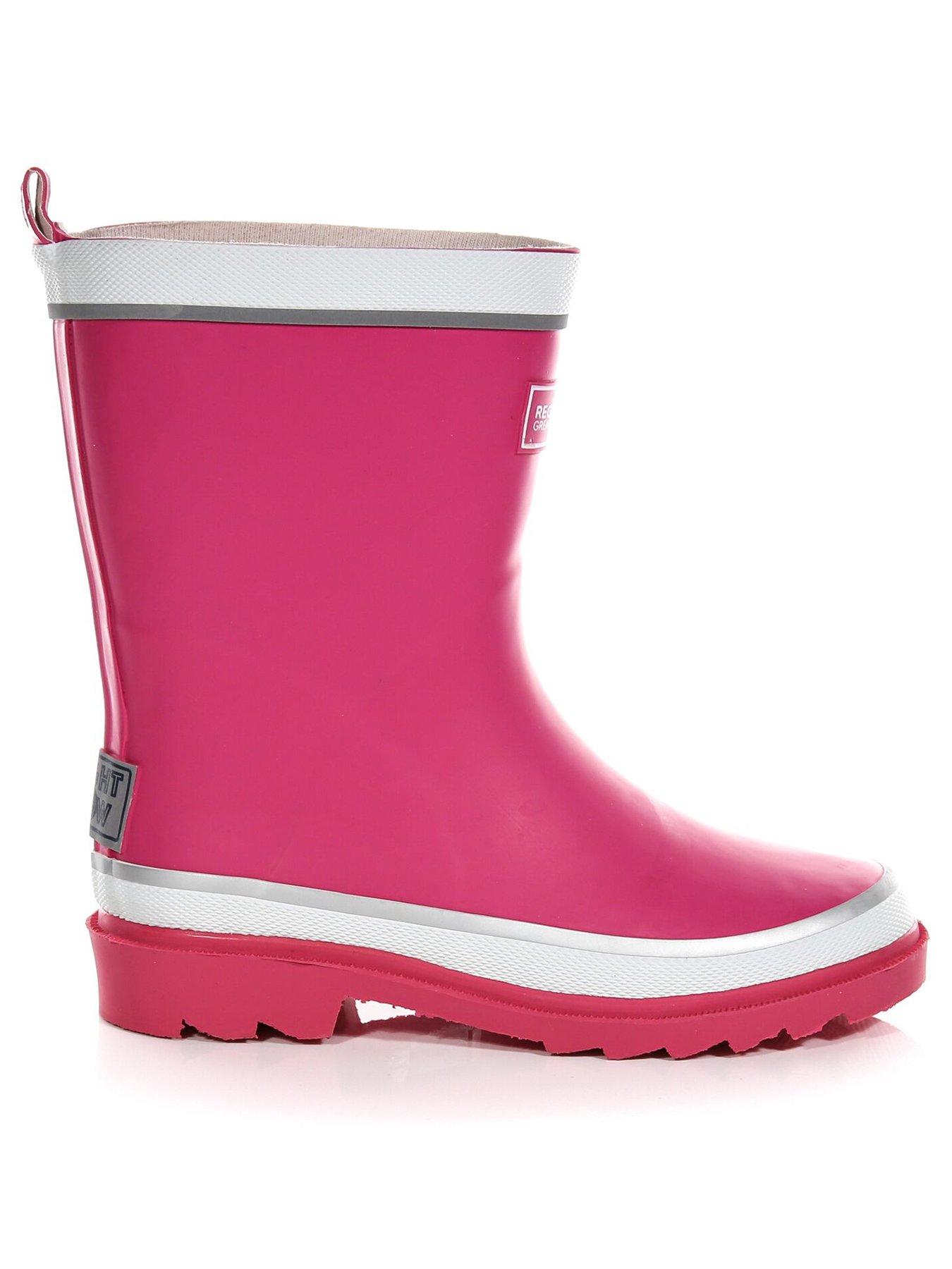 Bright shop pink wellies