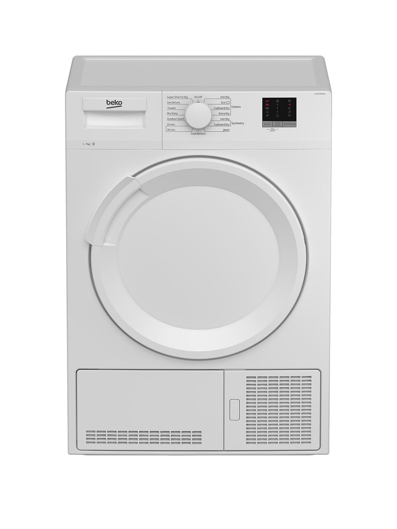 Image 1 of 7 of Beko DTLCE70051W 7kg Load, Full Size Condenser Sensor Dryer - White