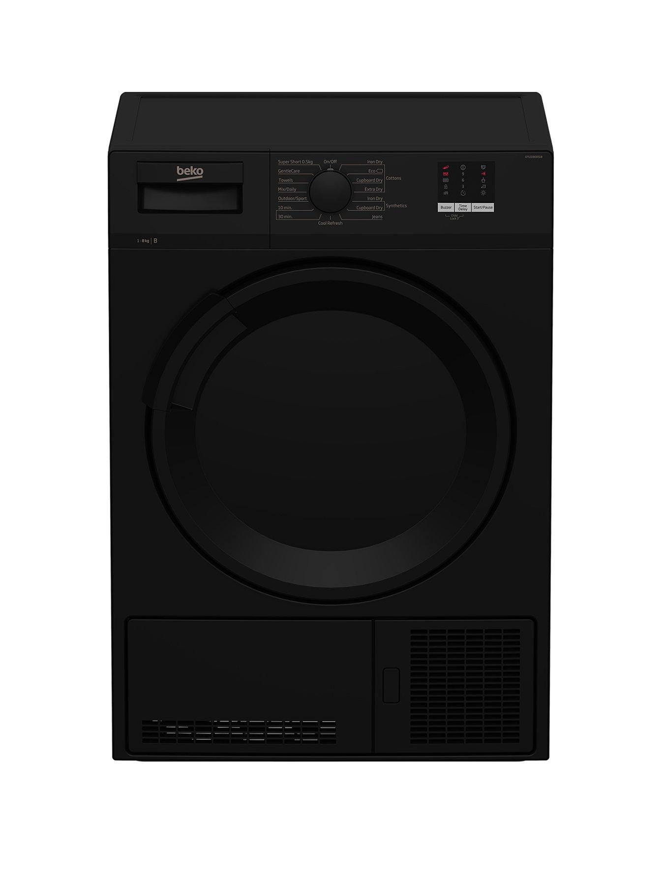 Image 1 of 3 of Beko DTLCE80051B 8kg Load&nbsp;Fullsize Condenser Sensor Tumble Dryer - Black