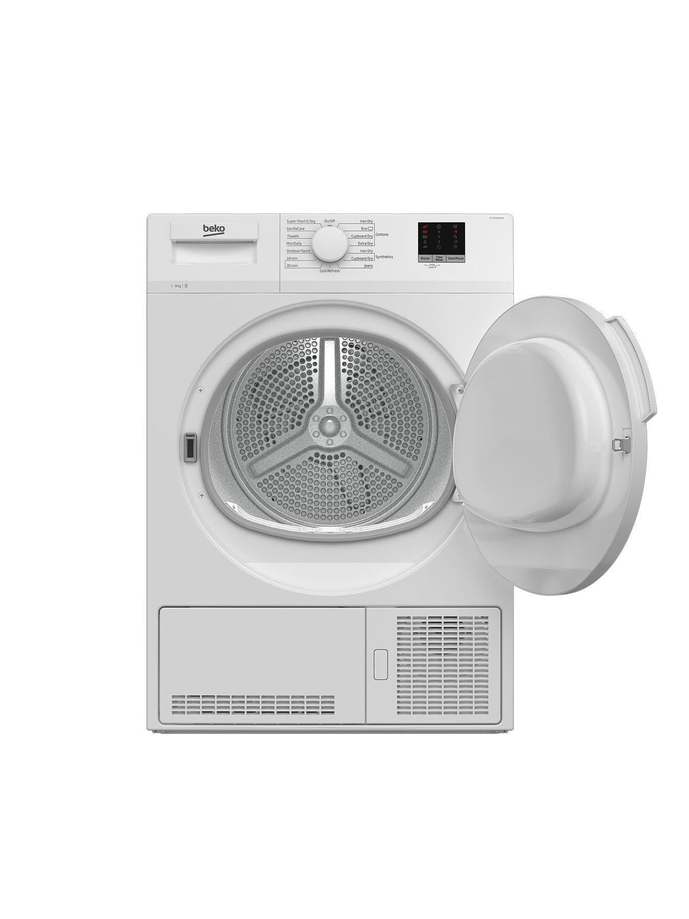 Image 2 of 7 of Beko DTLCE80051W 8kg Load Fullsize Condenser Sensor Tumble Dryer - White