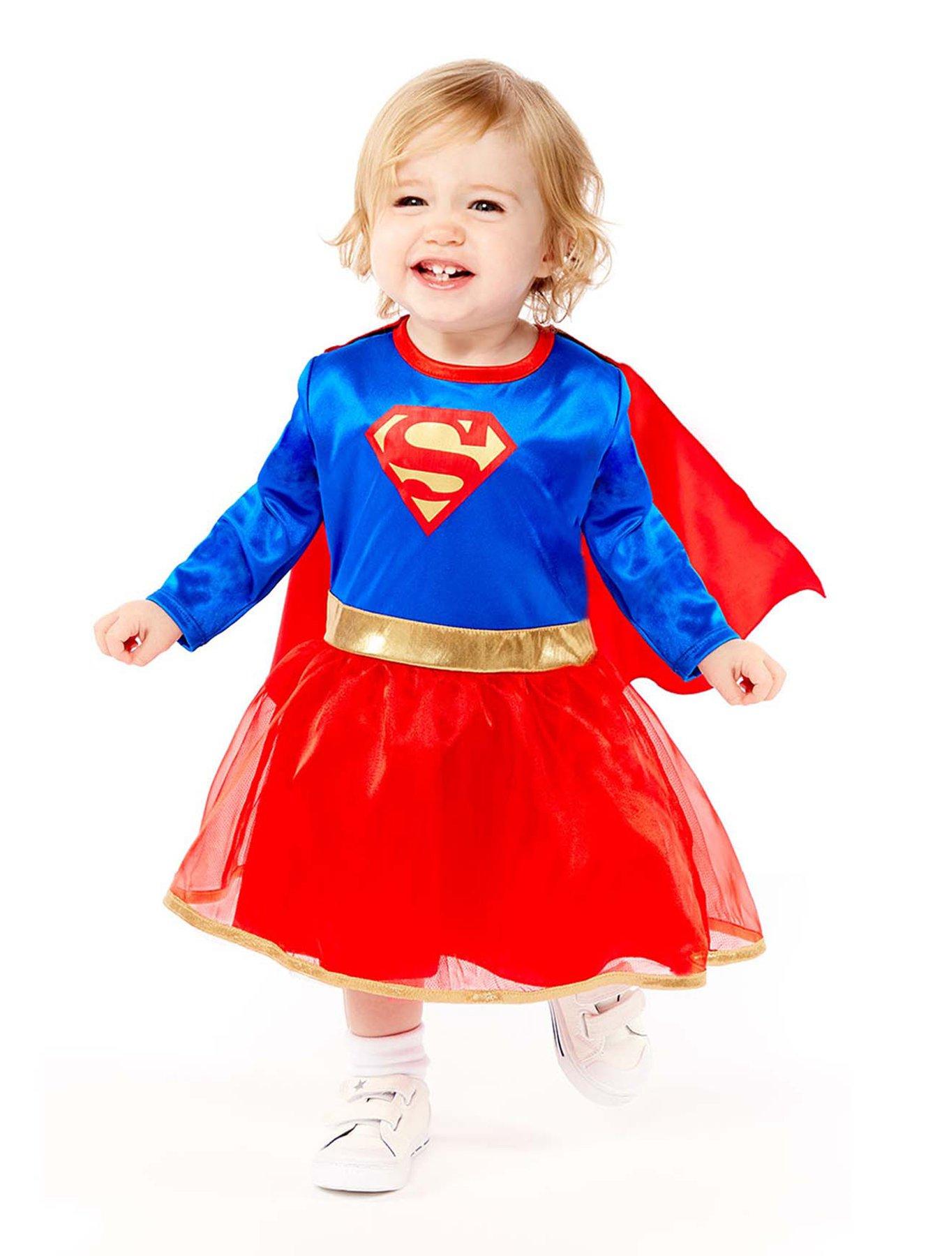 Image 1 of 1 of Superman Supergirl Toddler Costume