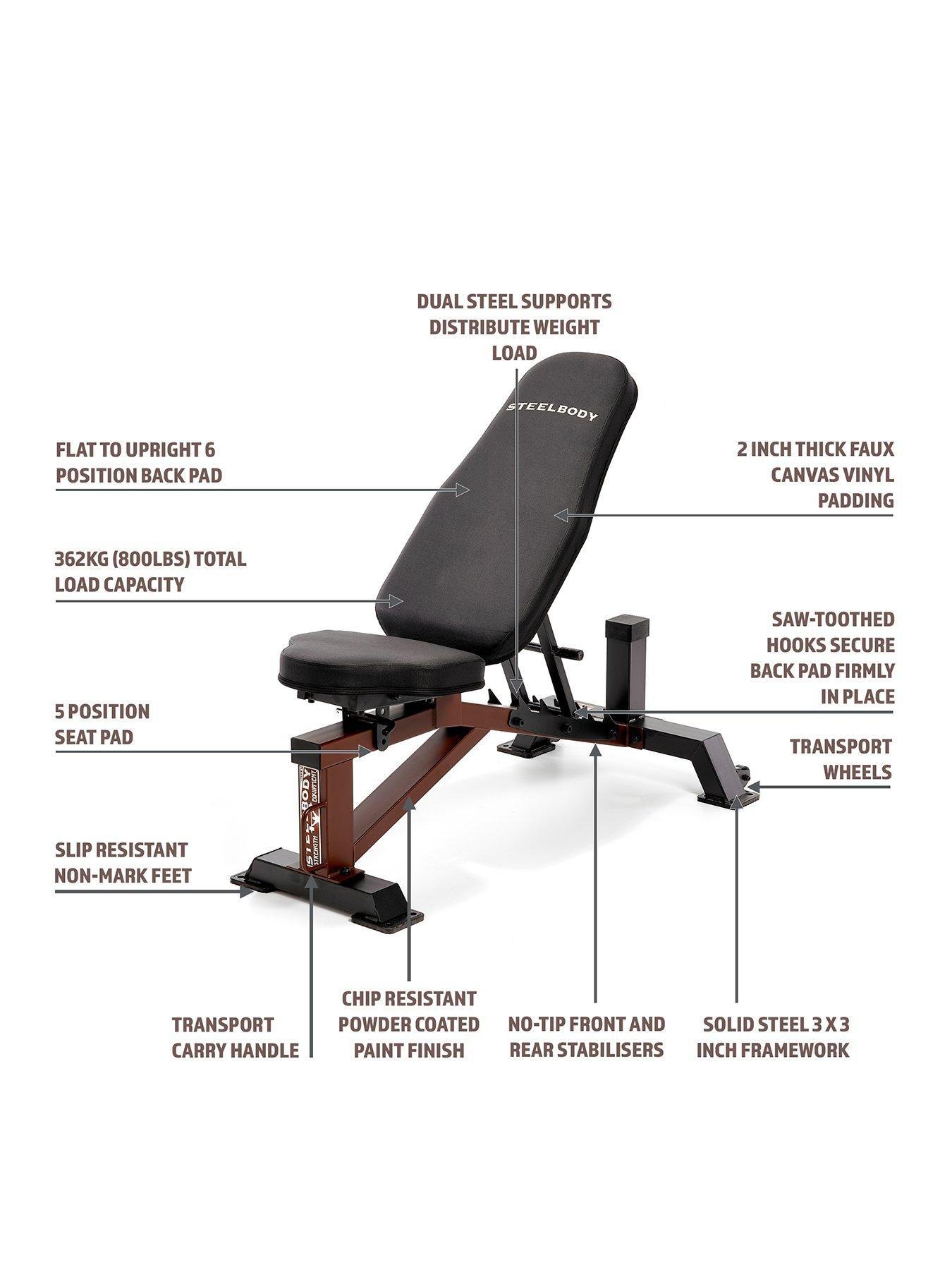 Steelbody flat weight bench hotsell