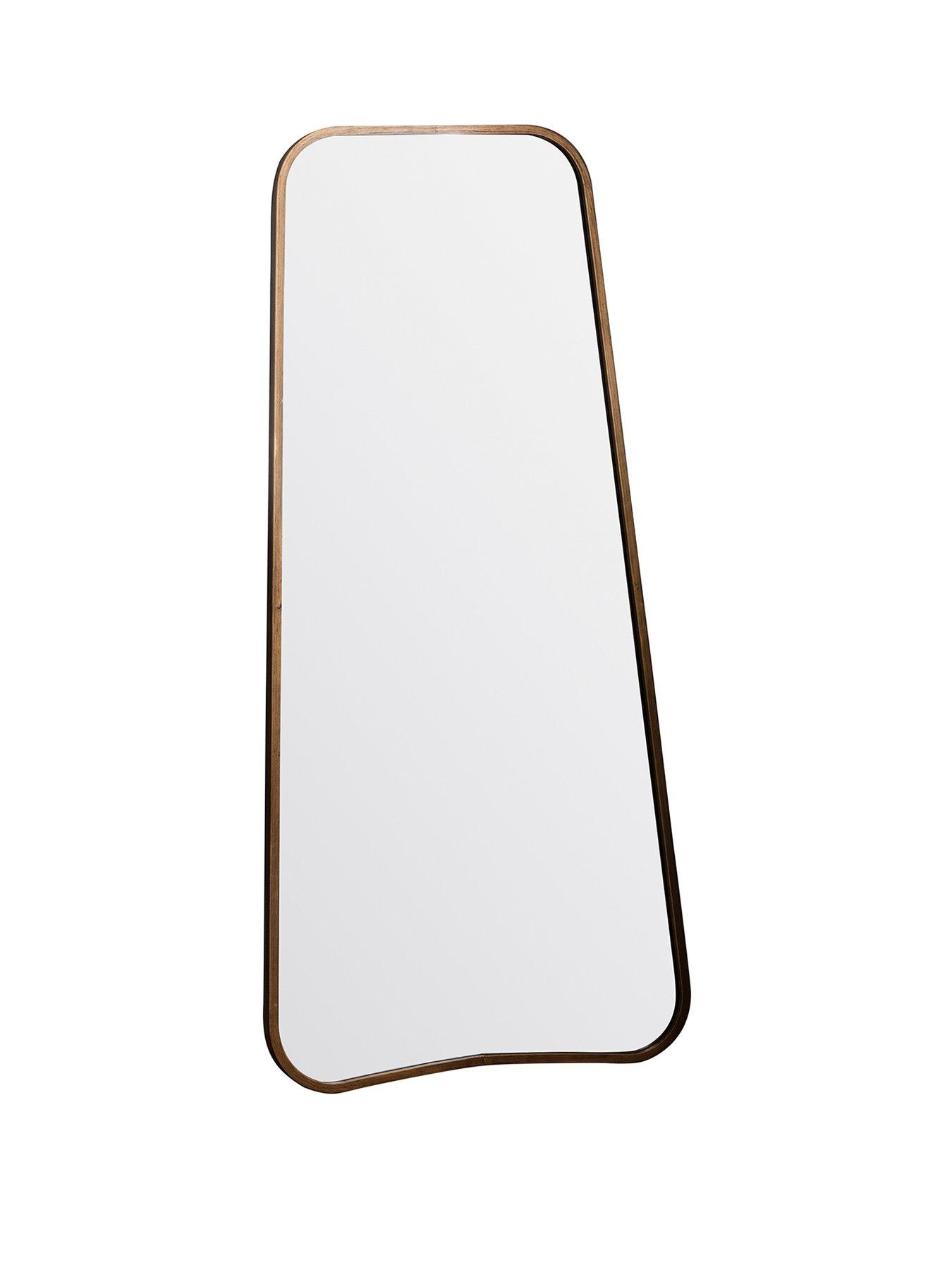 Image 2 of 6 of Gallery Direct Kurva Gold Leaner Full Length Mirror
