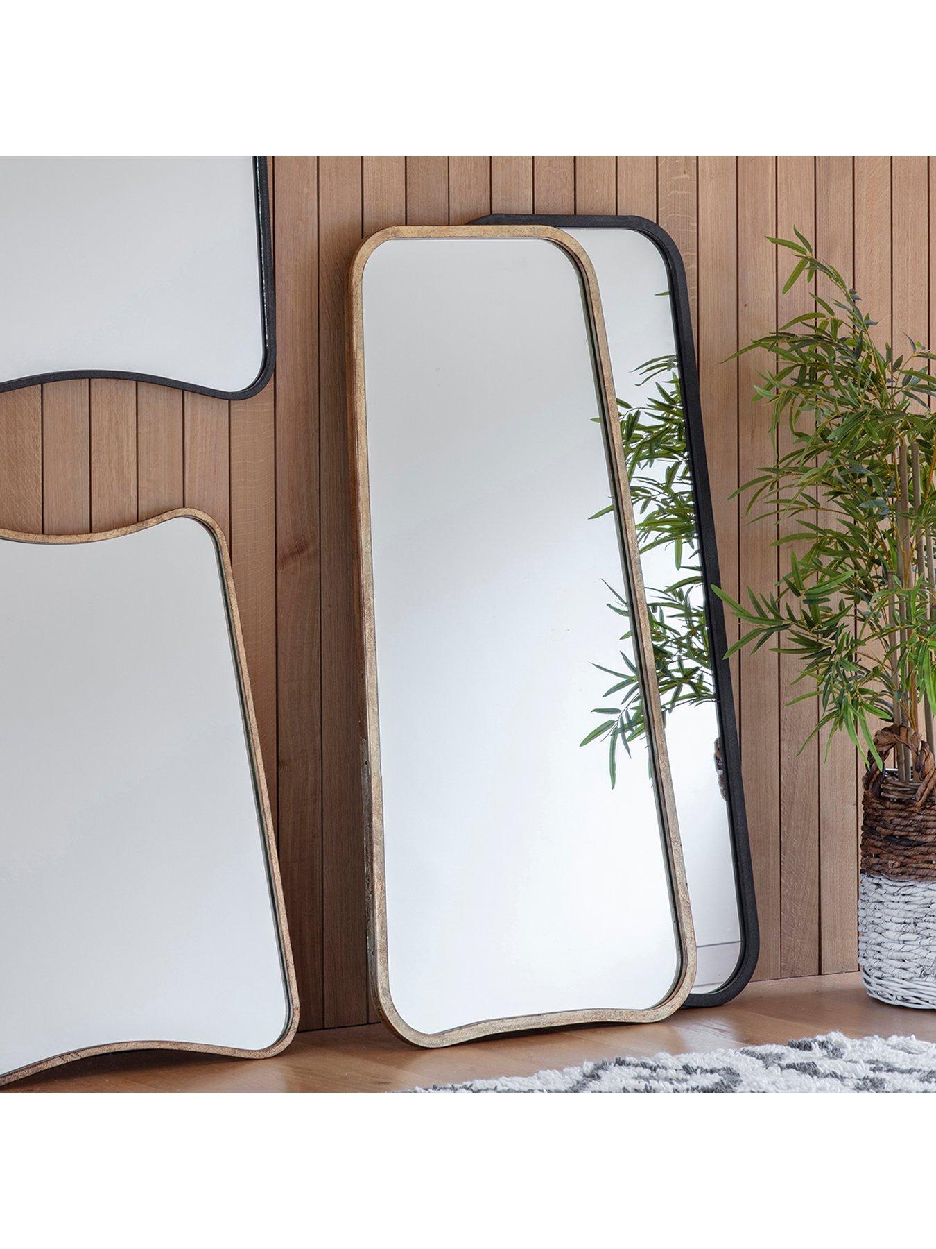 Image 3 of 6 of Gallery Direct Kurva Gold Leaner Full Length Mirror