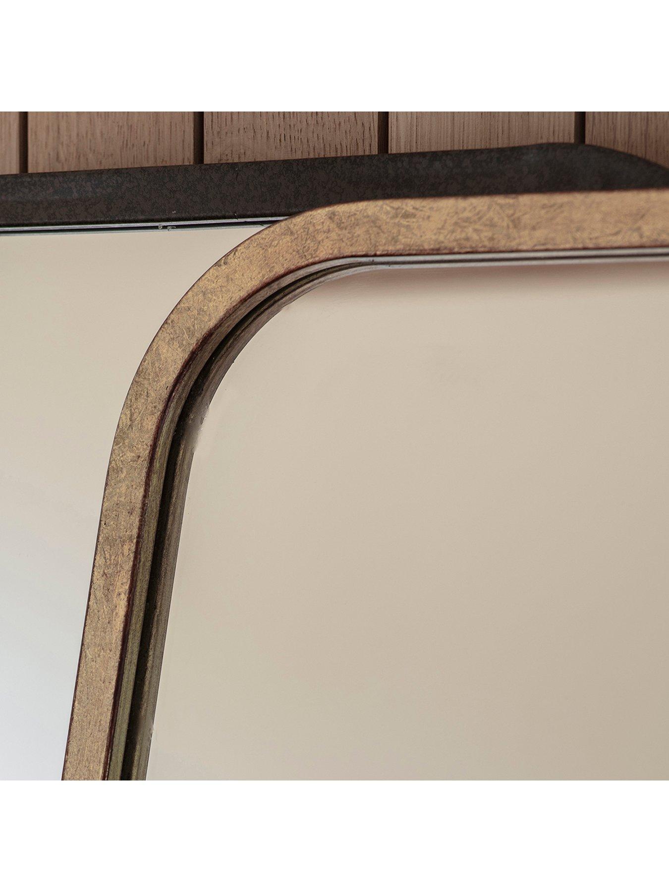 Image 6 of 6 of Gallery Direct Kurva Gold Leaner Full Length Mirror