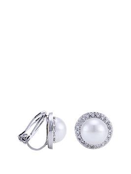 jon-richard-silver-plated-pave-pearl-clip-on-stud-earrings