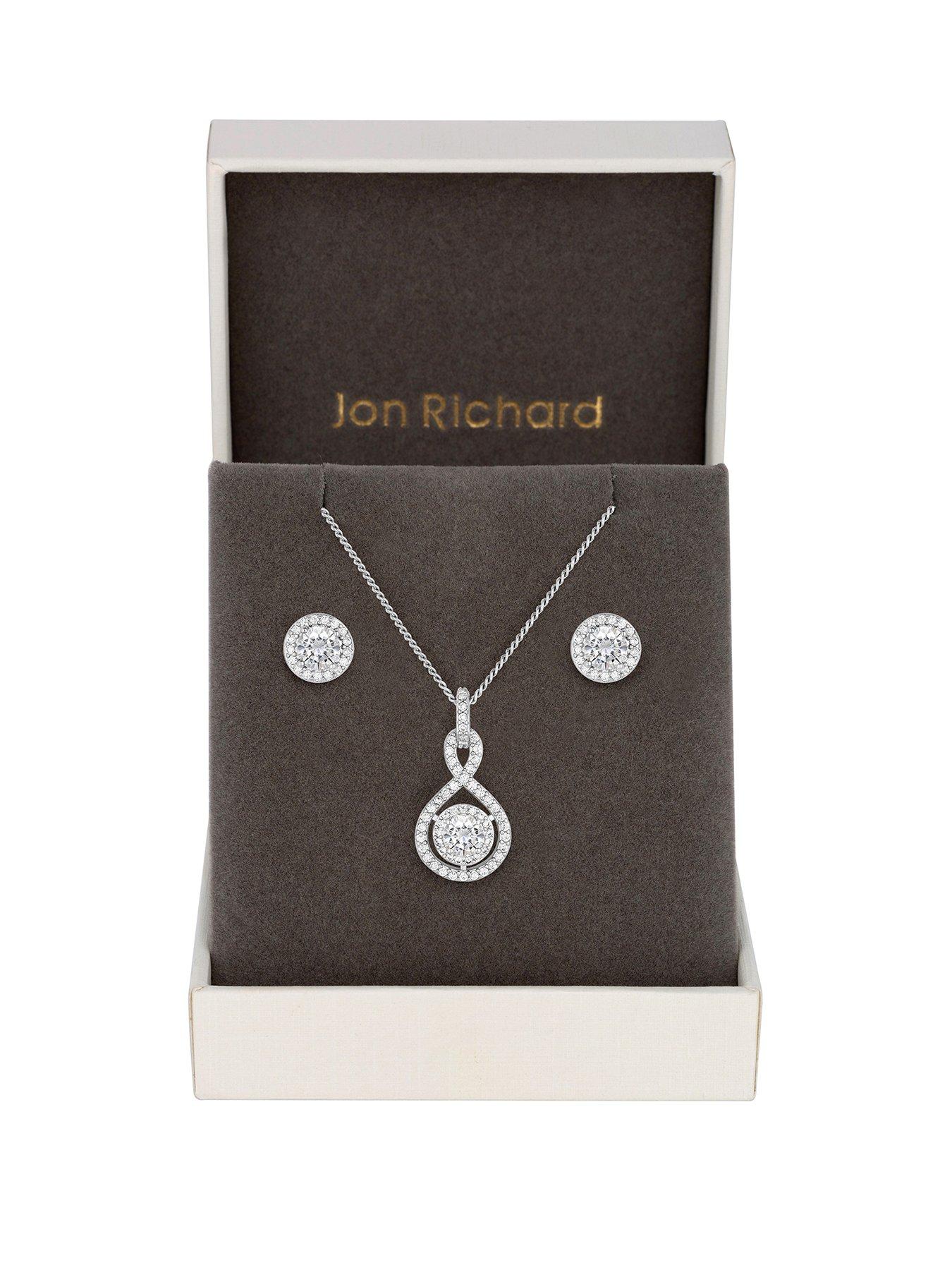 jon-richard-silver-plated-clear-crystal-infinity-giftnbspset