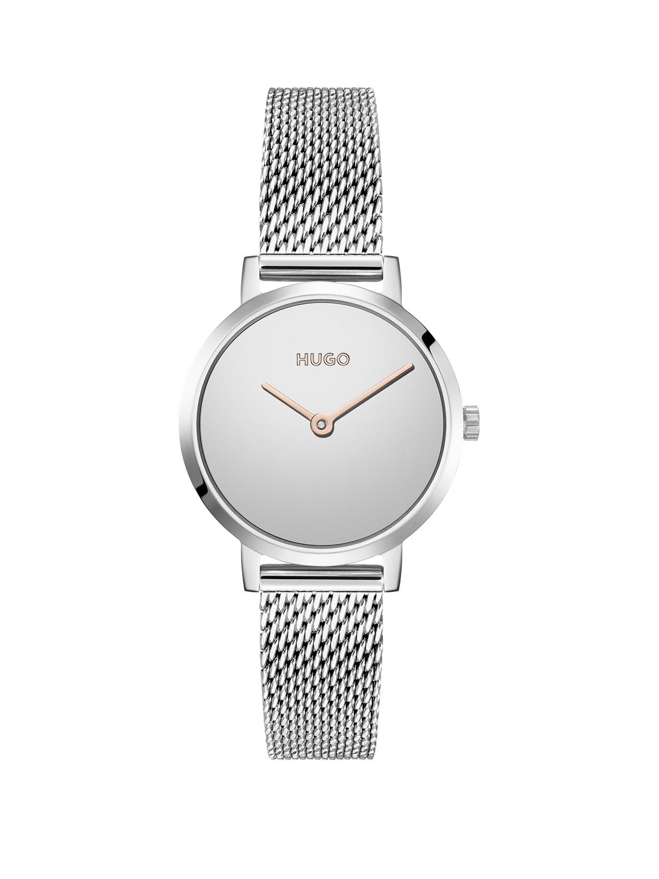 hugo-cherish-silver-dial-stainless-steel-mesh-bracelet-watch