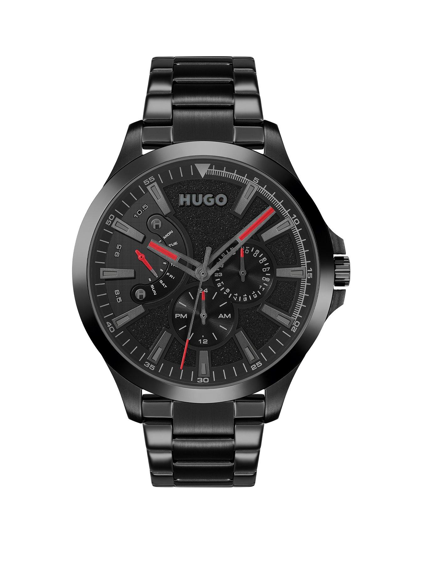 hugo-hugo-leap-black-multi-dial-black-bracelet-watchfront