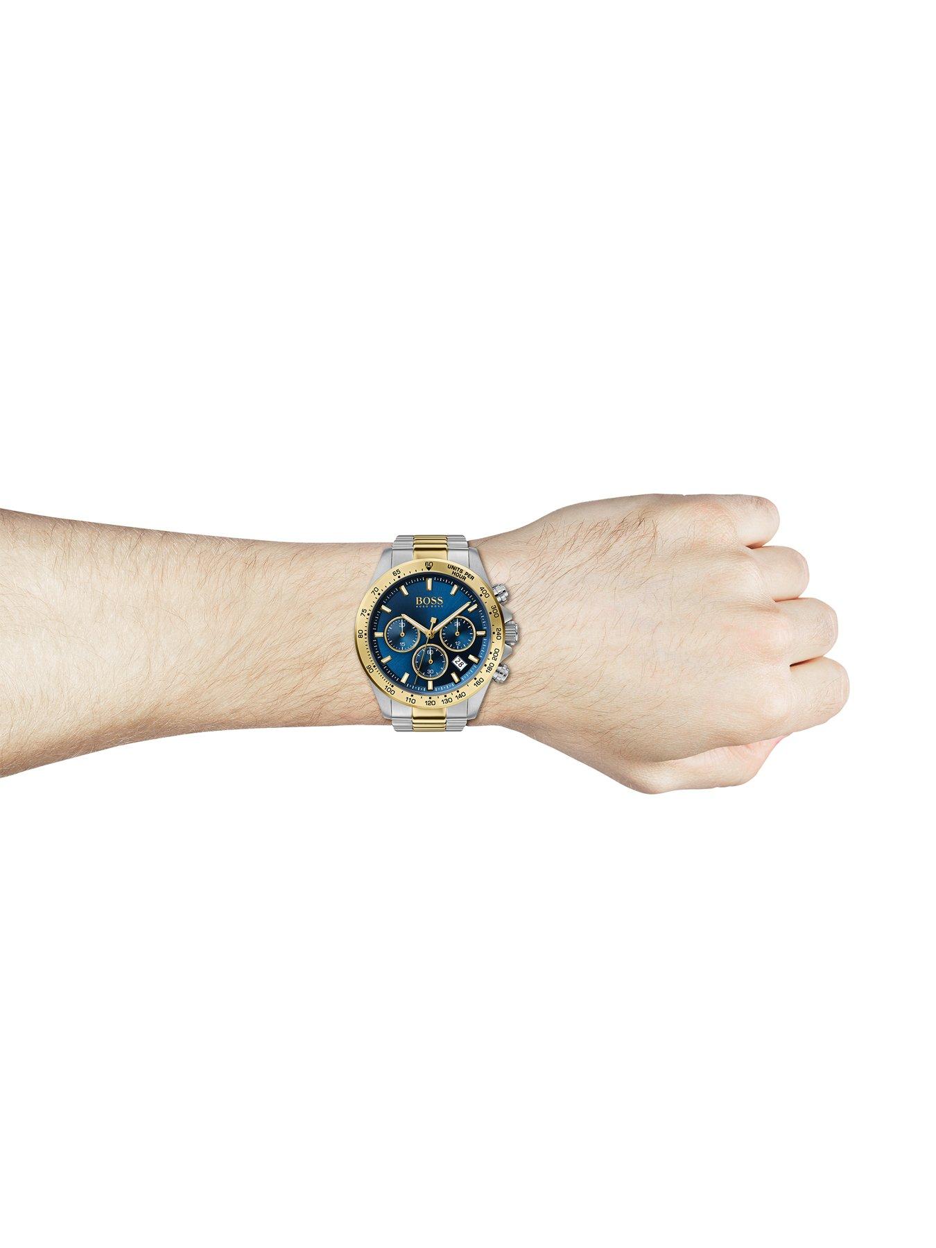 boss-hero-sport-blue-chronograph-dial-two-tone-stainless-steel-braceletnbspmens-watchdetail