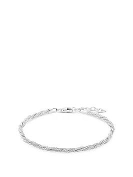 simply-silver-sterling-silver-925-sparkle-mesh-twist-bracelets