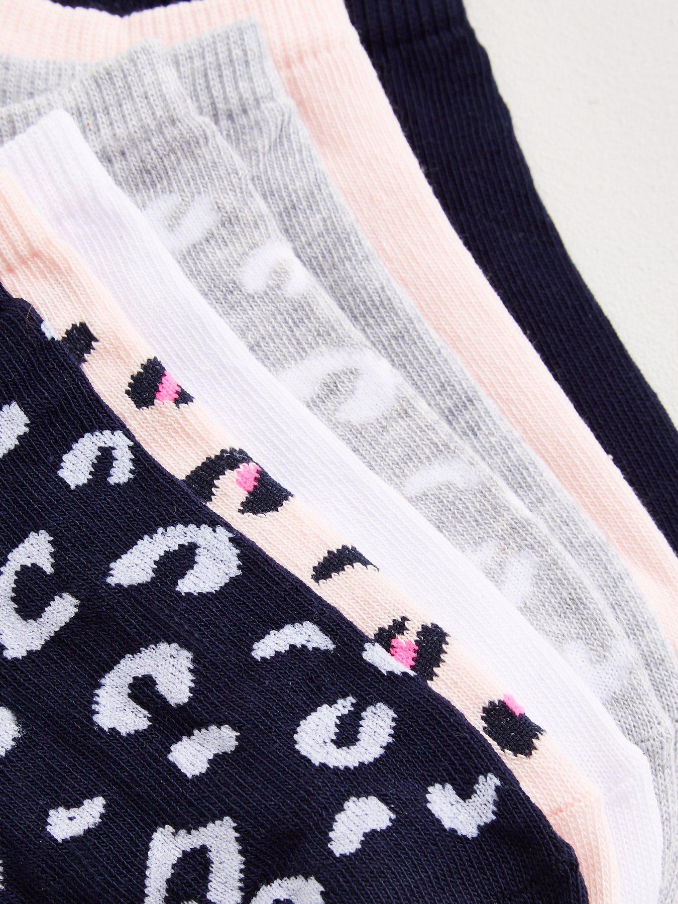 Image 3 of 3 of The Very Collection Girls 7 Pack Animal Liner Socks - Multi