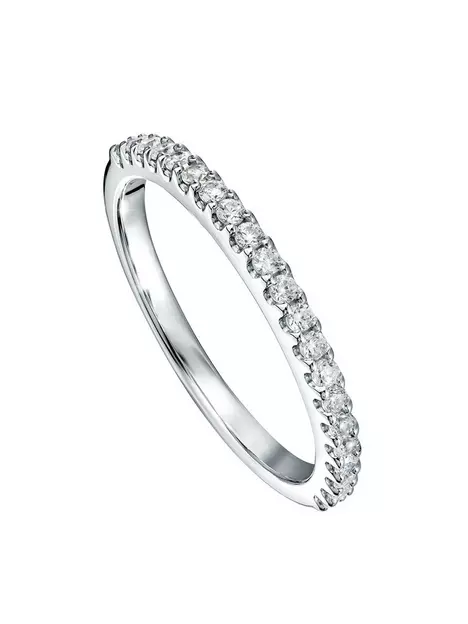 prod1089763808: Odette Created Brilliance 9ct White Gold 0.25ct Lab Grown Diamond Full Eternity Ring
