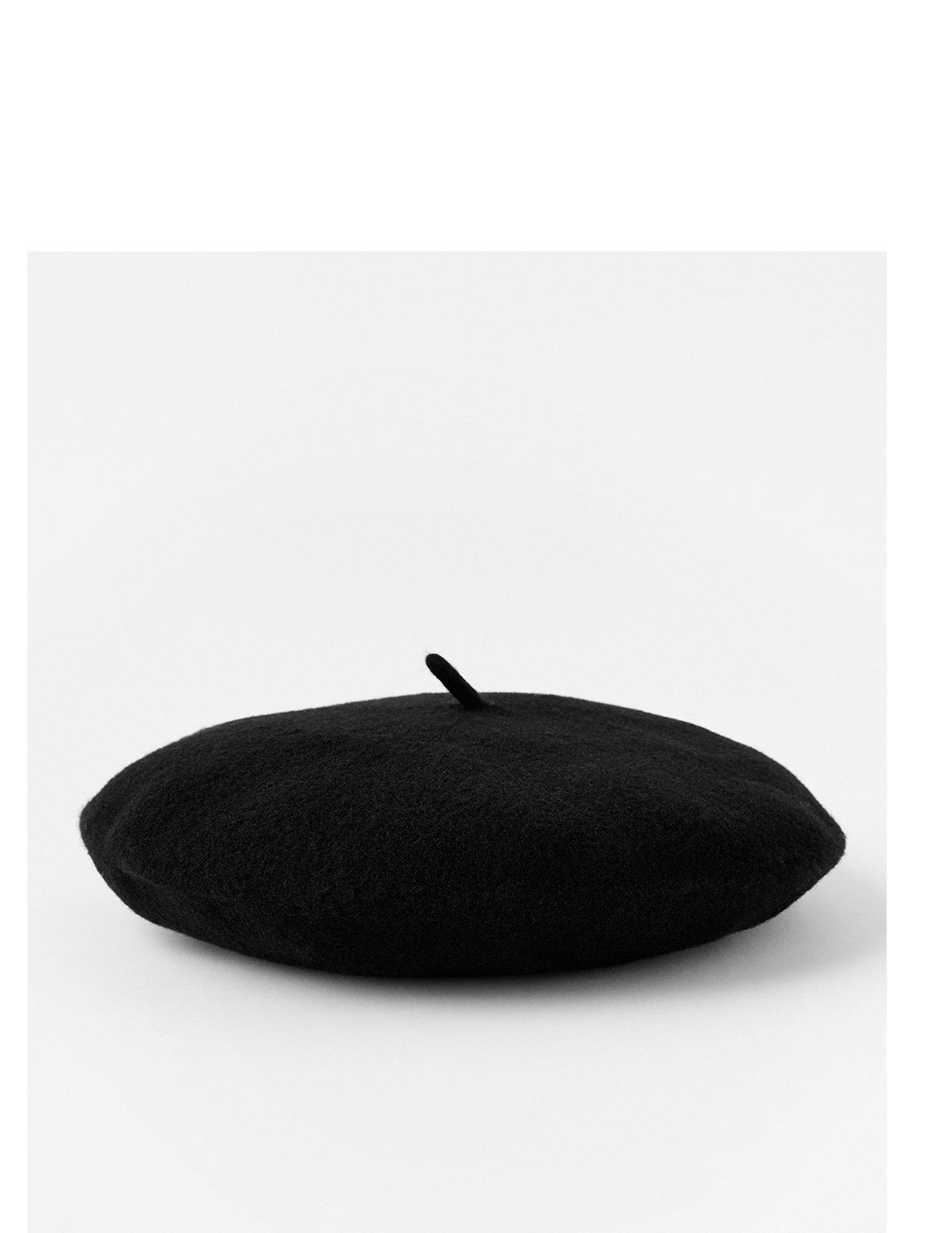 Image 1 of 2 of Accessorize Wool Beret - Black