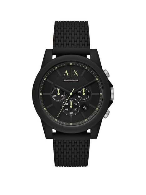 armani-exchange-chronograph-black-silicone-watch