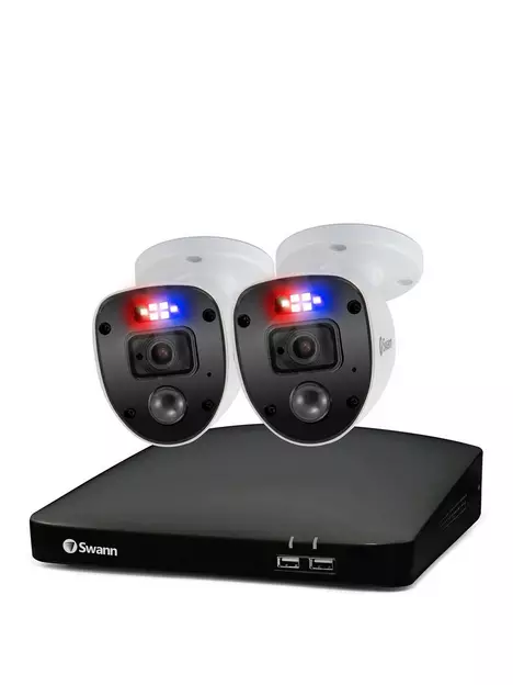 prod1089606312: Smart Security CCTV System: 4 Chl 1080p 1TB HDD DVR, 2 x PRO Enforcer Cameras. Works with Alexa, Google Assistant & Swann Security - SWDVK-446802SL-EU