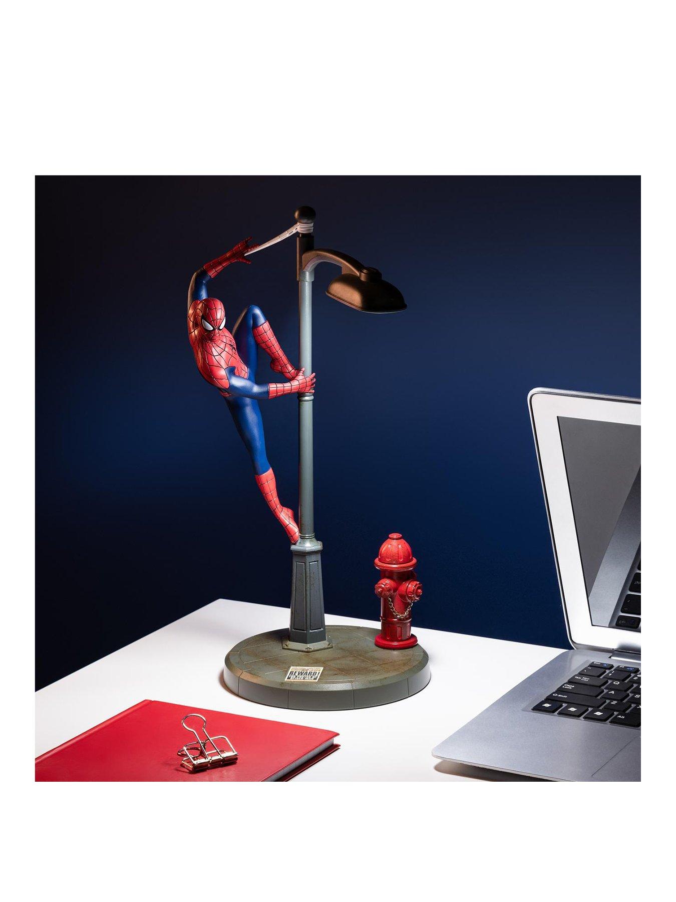 Image 1 of 5 of Marvel Spiderman Desk Lamp - Officially Licensed Marvel Light With Built-In Fire Hydrant Dimmer, USB-Powered, Gift for Multiverse Fans