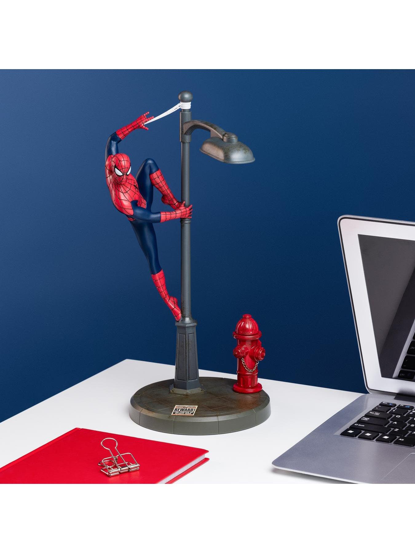 Image 2 of 5 of Marvel Spiderman Desk Lamp - Officially Licensed Marvel Light With Built-In Fire Hydrant Dimmer, USB-Powered, Gift for Multiverse Fans