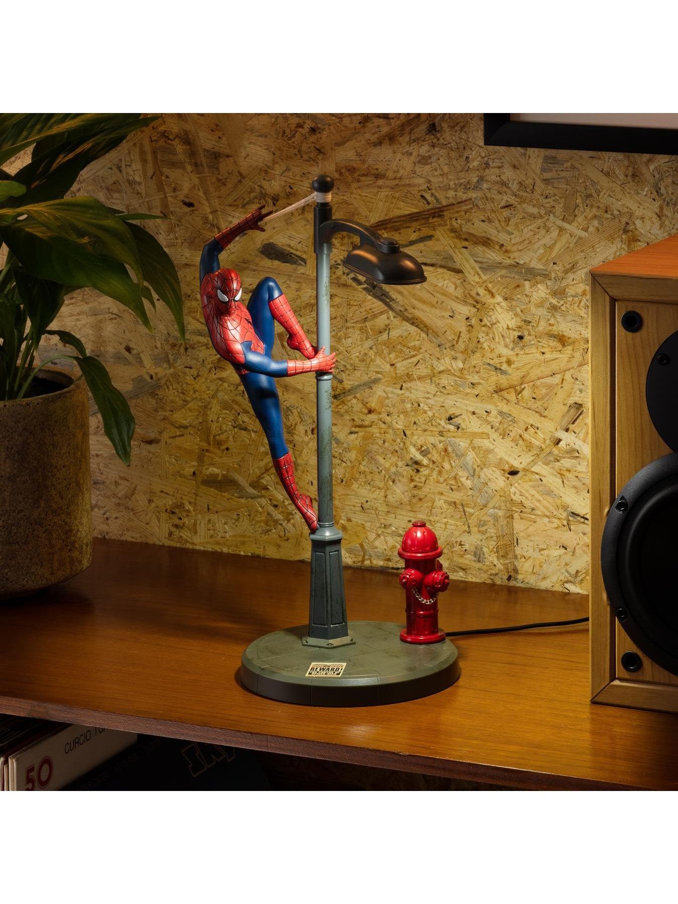 Image 3 of 5 of Marvel Spiderman Desk Lamp - Officially Licensed Marvel Light With Built-In Fire Hydrant Dimmer, USB-Powered, Gift for Multiverse Fans