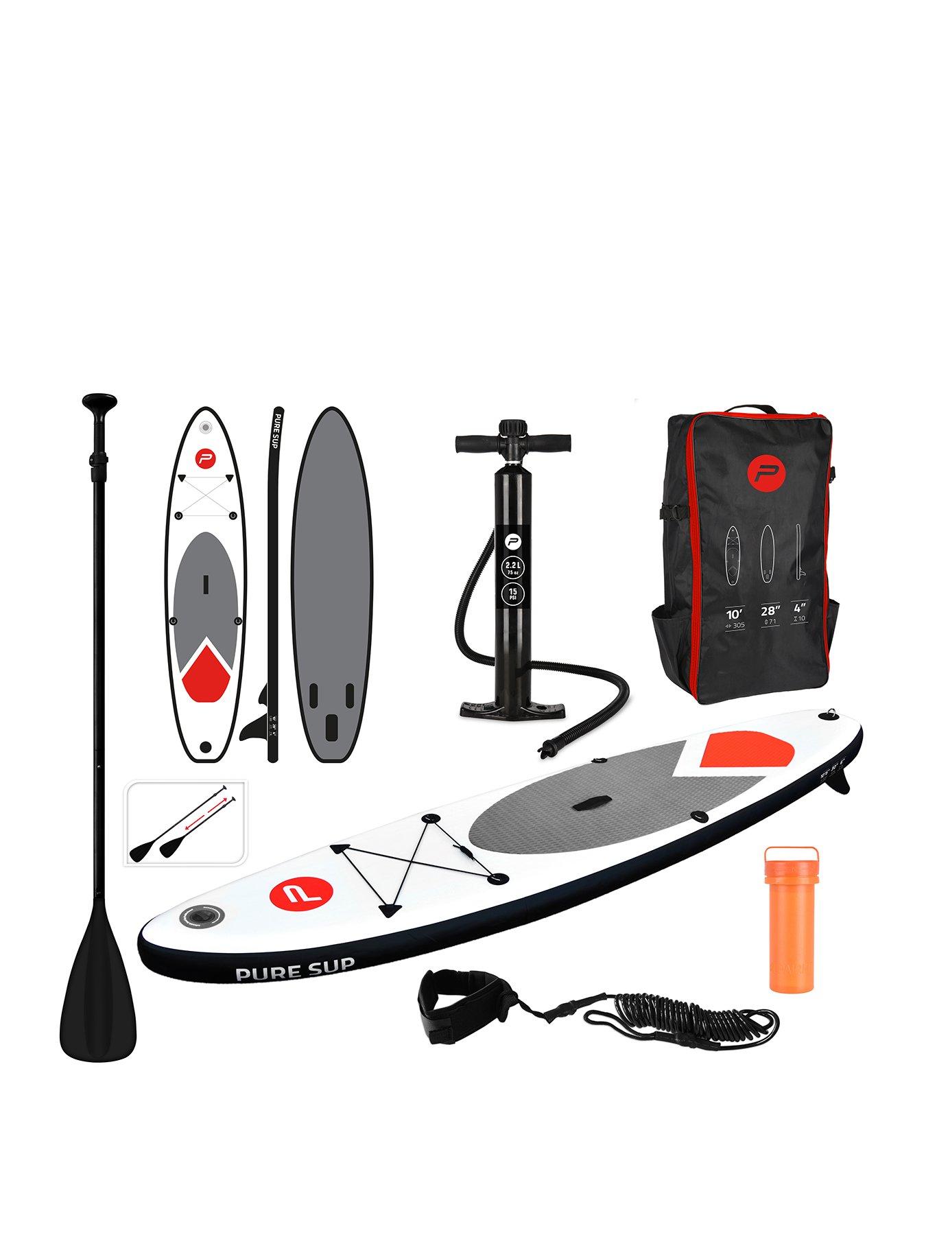 Image of Pure 4 Fun PURE 305 SUP All-Round Inflatable Stand Up Paddle Board 10 Feet  &  Pump, Patch Tool, Foot Lead, Adjustable Paddle and Waterproof 2L Bag