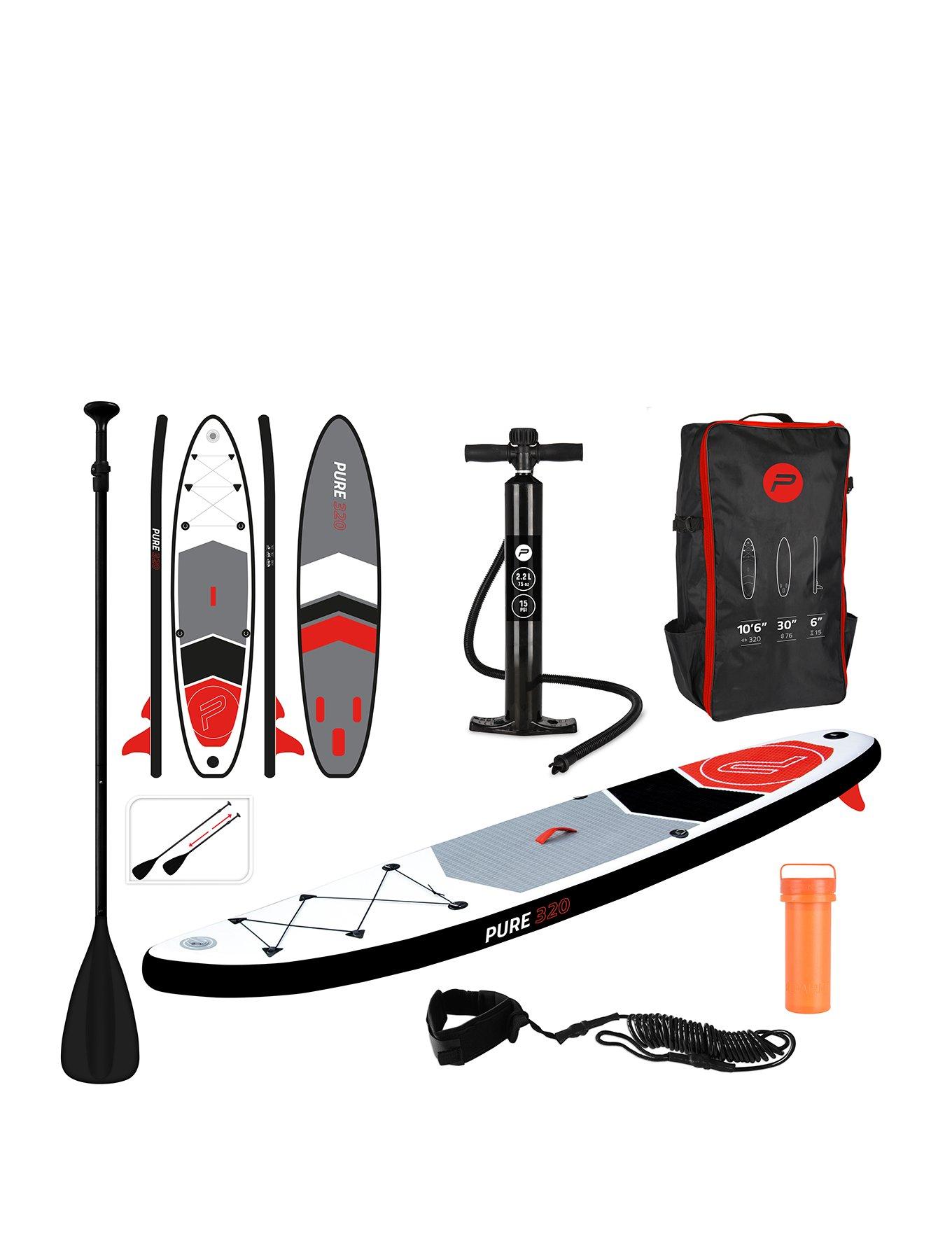 Image 1 of 7 of Pure 4 Fun PURE 320 SUP All-Round Inflatable Stand Up Paddle Board 10.5 Feet &amp;&nbsp;Pump, Patch Tool, Foot Lead, Adjustable Paddle and Waterproof 2L Bag