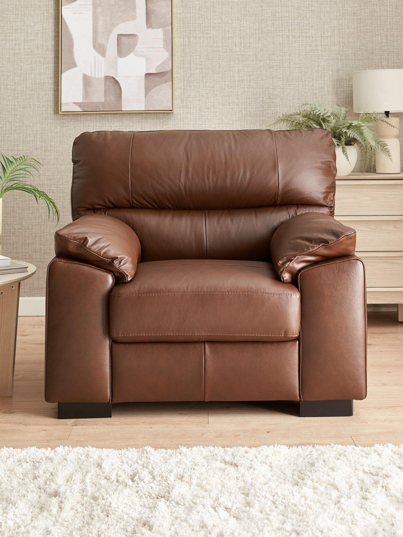 The Very Collection Ambrose Italian Leather Armchair - FSC® Certified