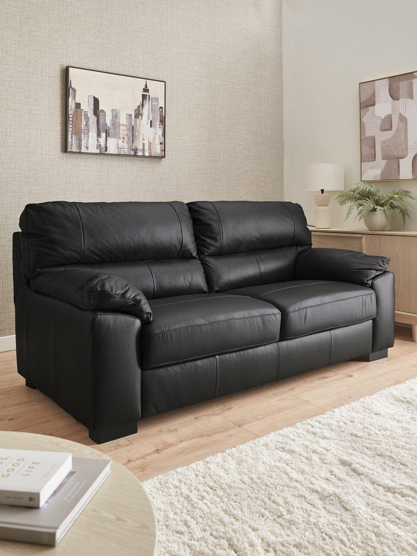 The Very Collection Ambrose Italian Leather 3 Seater Sofa - FSC® Certified