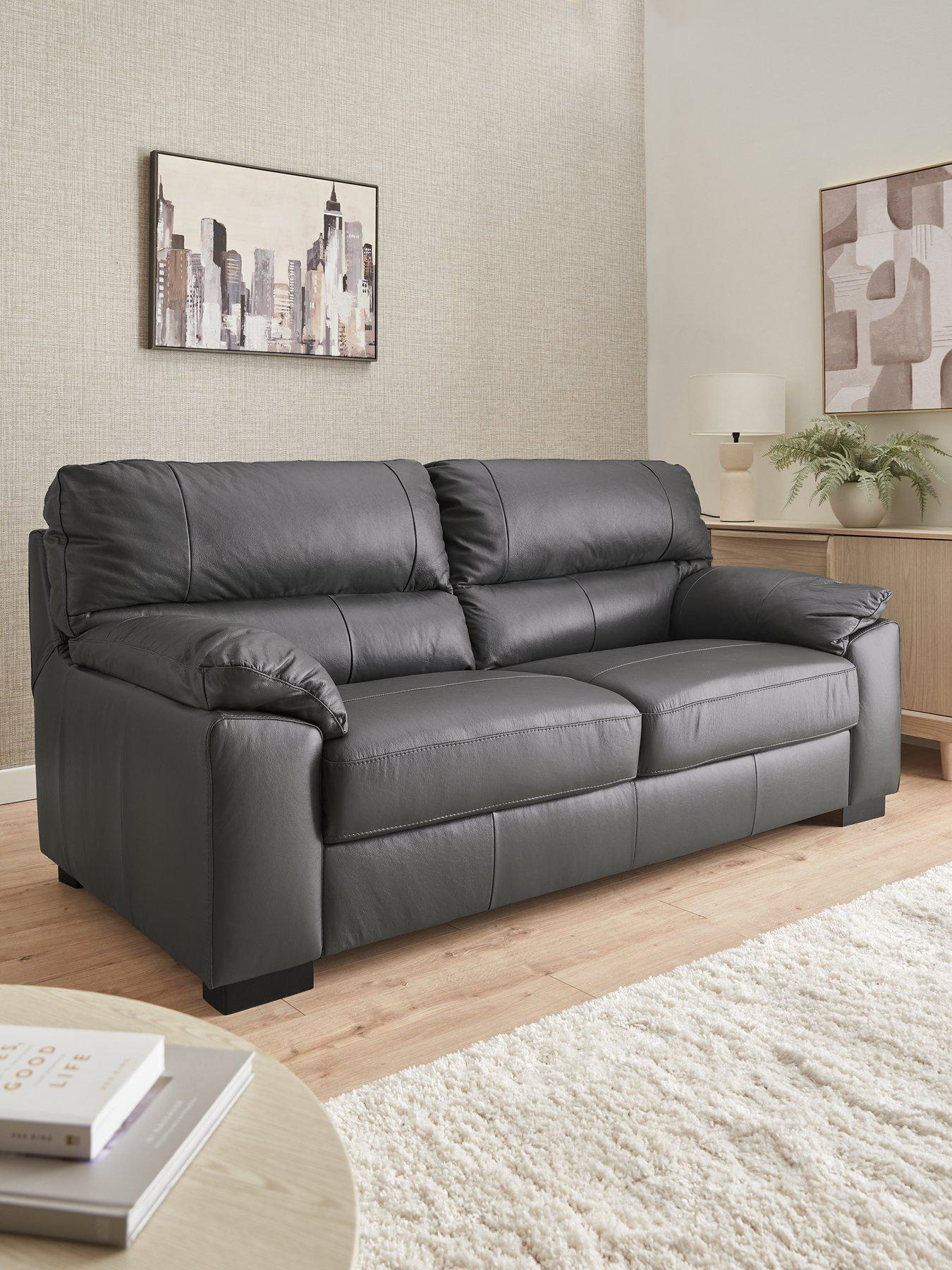 Very Home Ambrose Italian Leather 3 Seater Sofa - FSC® Certified