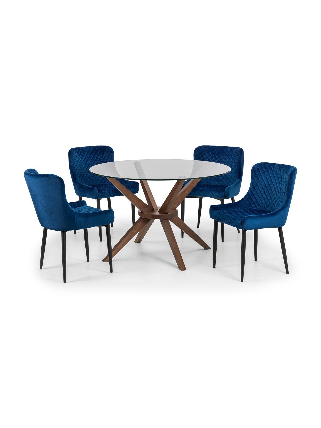 julian-bowen-chelsea-120nbspcm-round-dining-table-4-luxe-blue-chairs