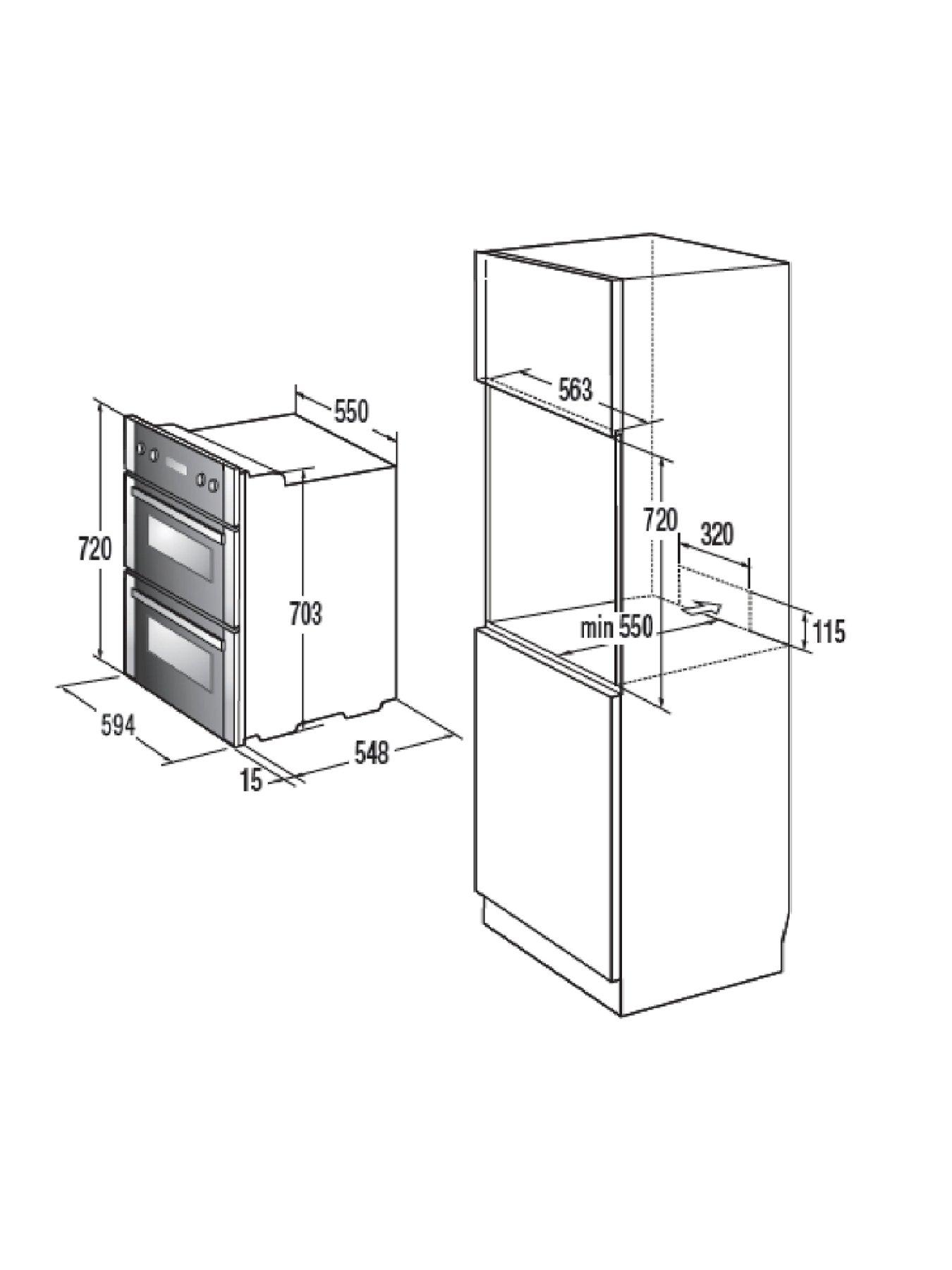 Image 5 of 7 of Hisense BID75211BGUK 60cm Wide&nbsp;Built-Under Double Oven - Black