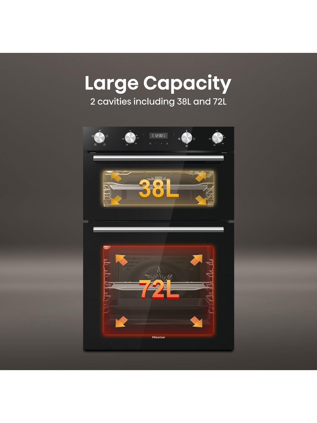 Image 2 of 7 of Hisense BID95211BGUK 60cm Wide&nbsp;Built-In Double Oven - Black