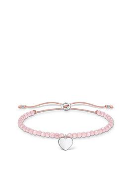 thomas-sabo-sterling-silver-and-rose-quartz-adjustable-heart-charm-bracelet