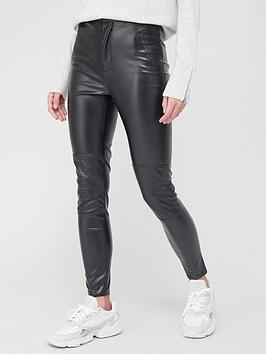 missguided-faux-leather-biker-detail-trouser-black