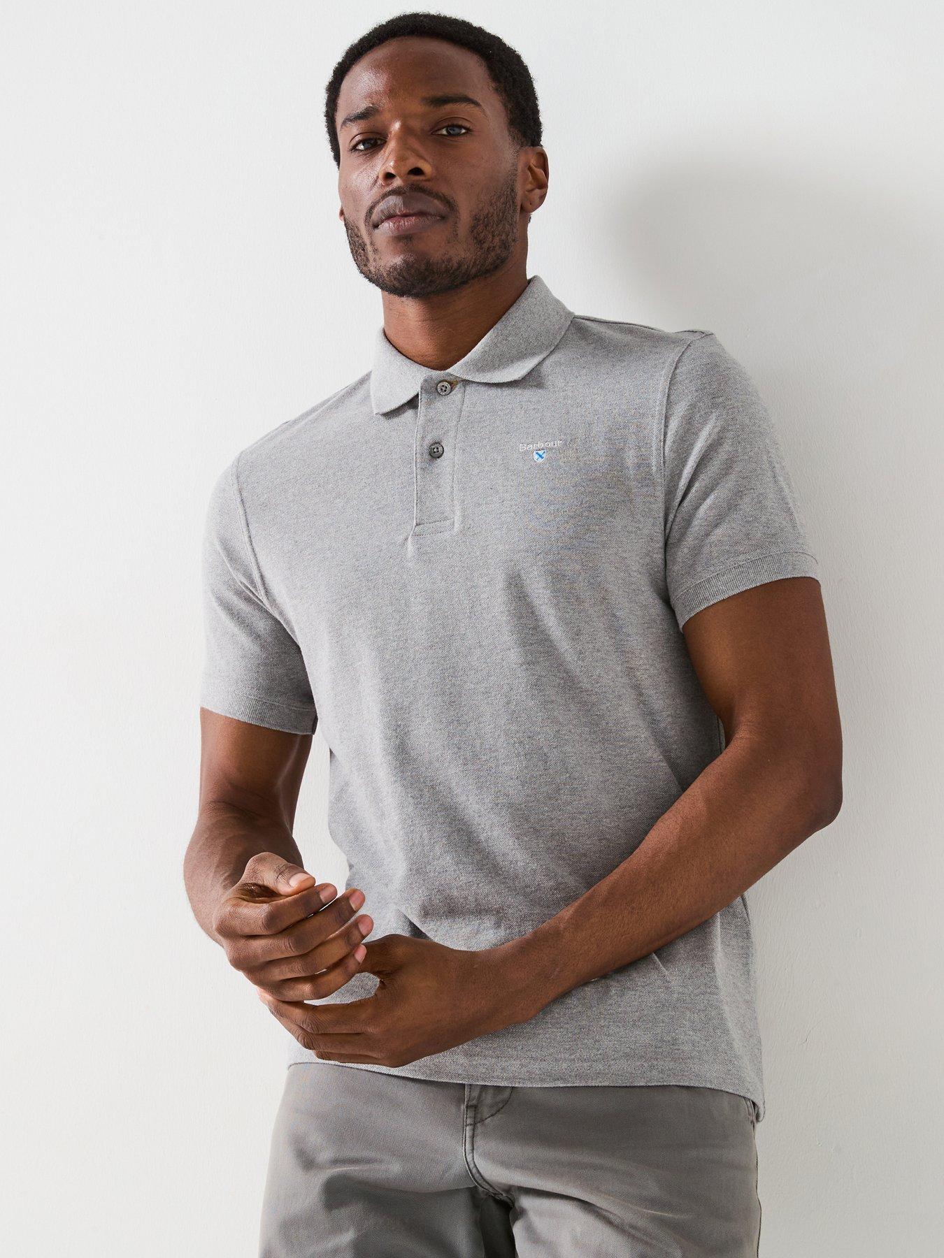 Image 1 of 6 of Barbour Sports Tailored Fit Polo Shirt - Grey