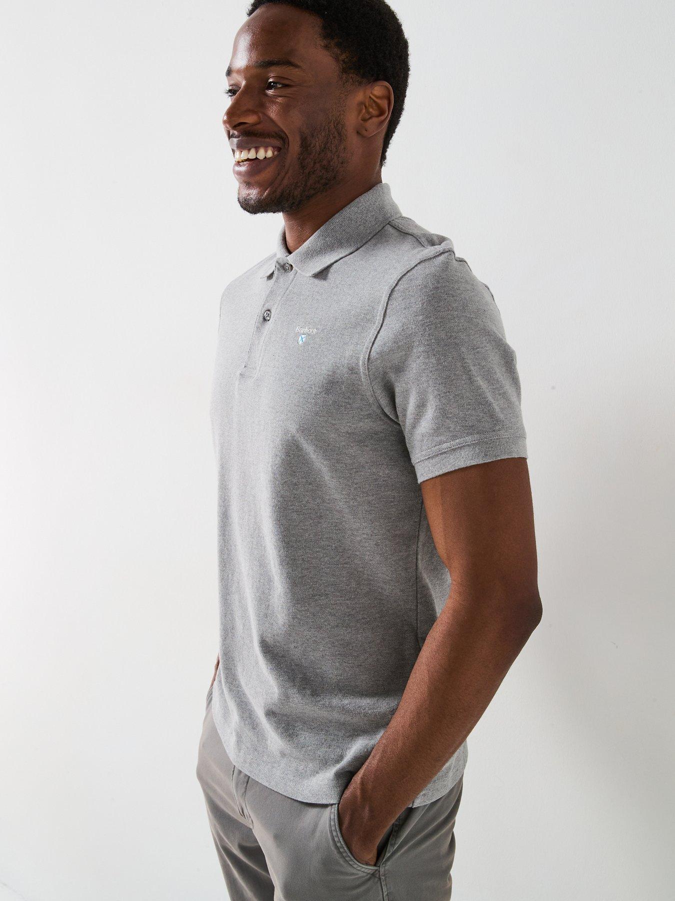 Image 4 of 6 of Barbour Sports Tailored Fit Polo Shirt - Grey