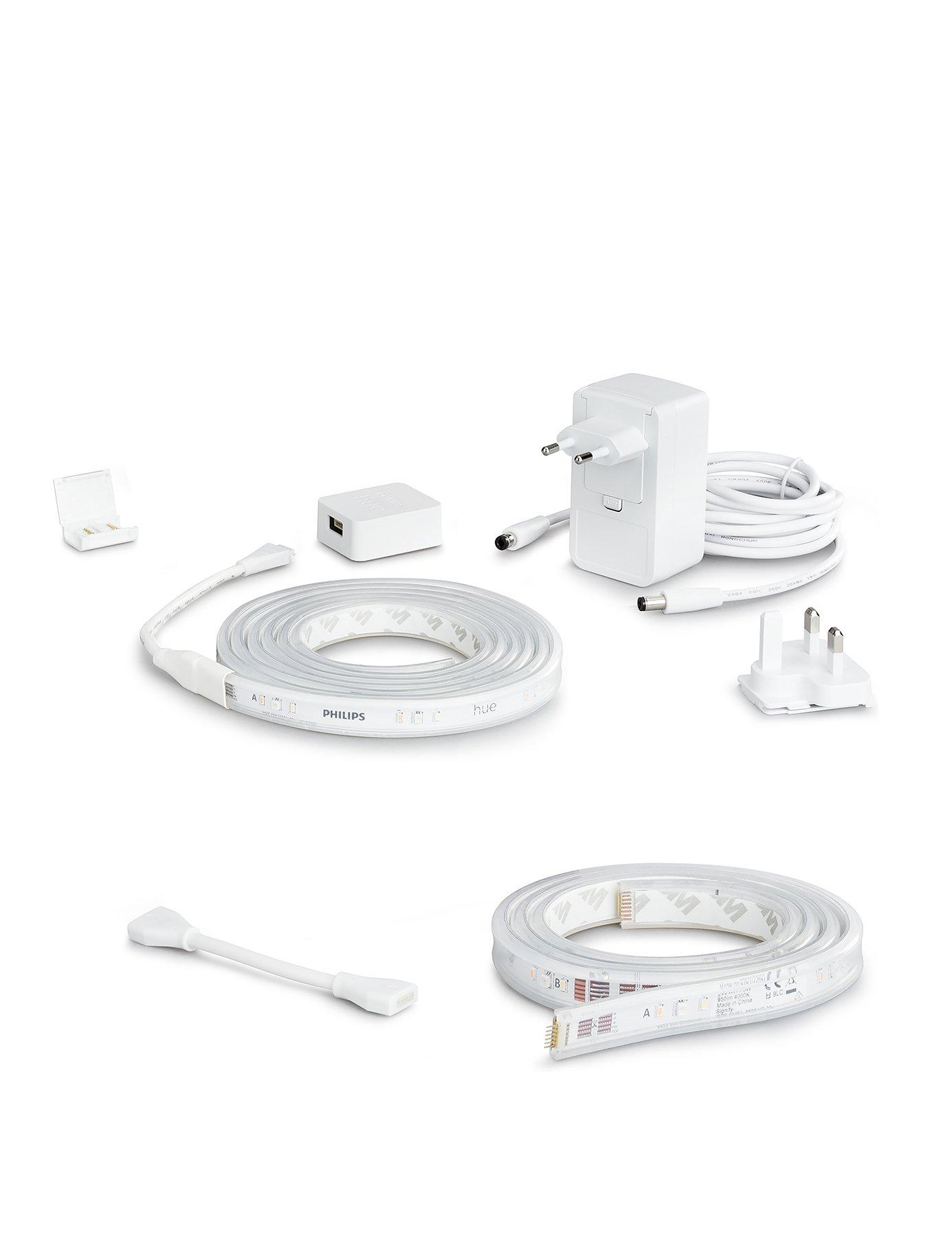 Image 1 of 7 of Philips Hue Hue White and Colour Ambiance Indoor Lightstrip 2m and 1m extension