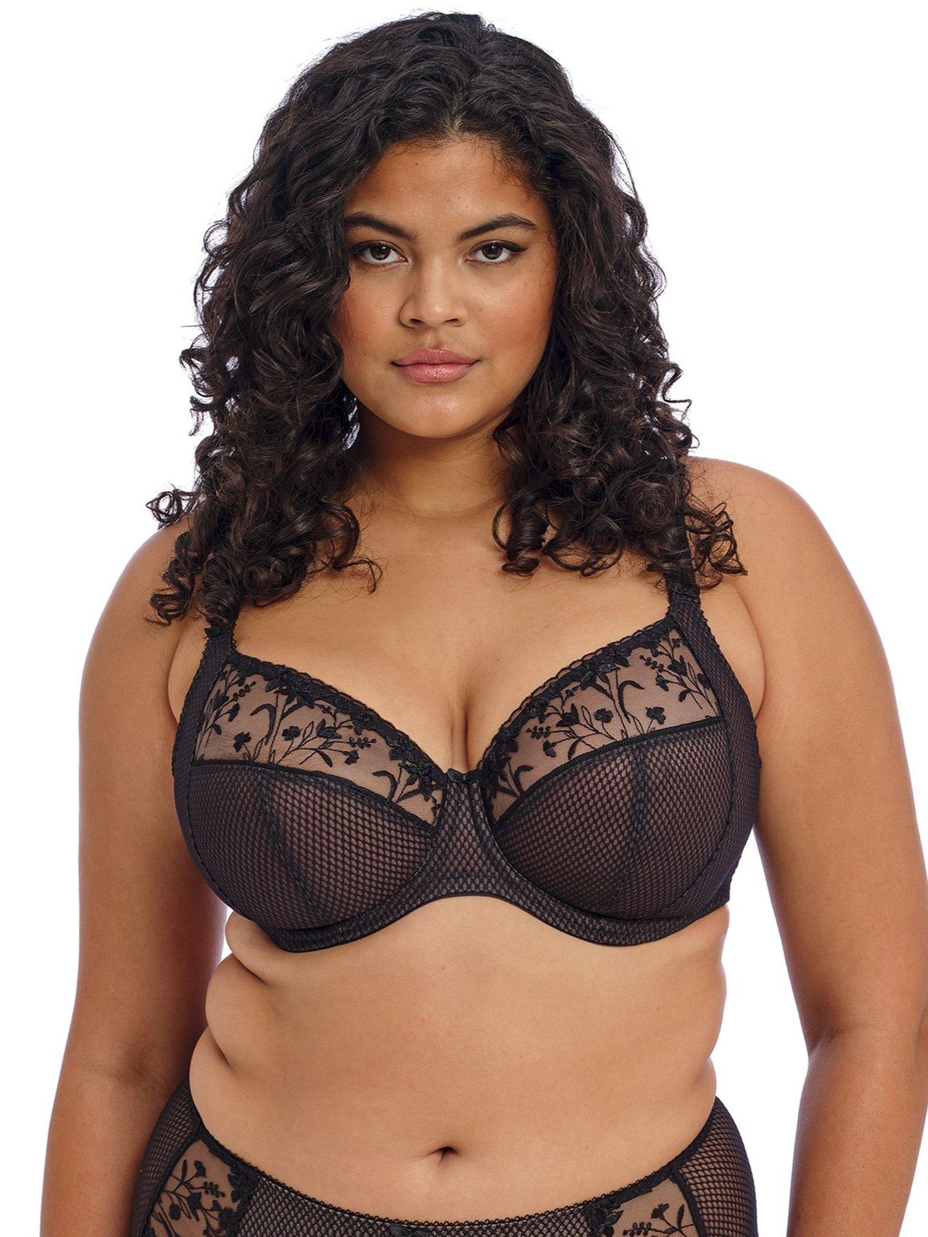 Image of Elomi Charlie Underwired Plunge Bra Jet - Black