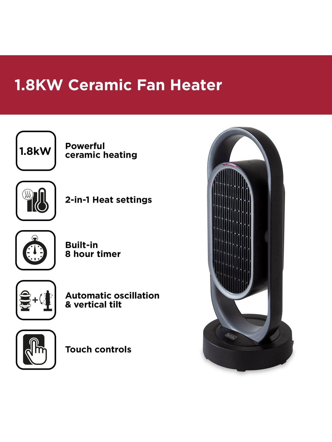 Black u0026 Decker 1.8KW Digital Ceramic Heater | Very Ireland