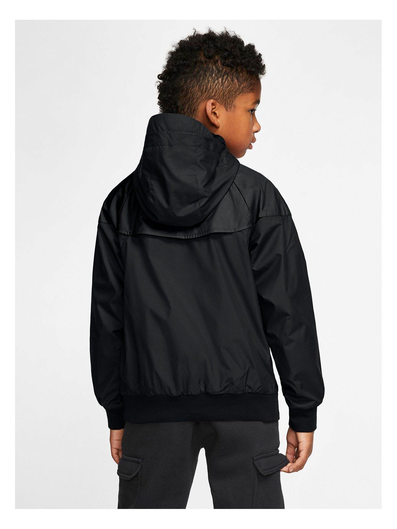 Boys black cheap nike windbreaker