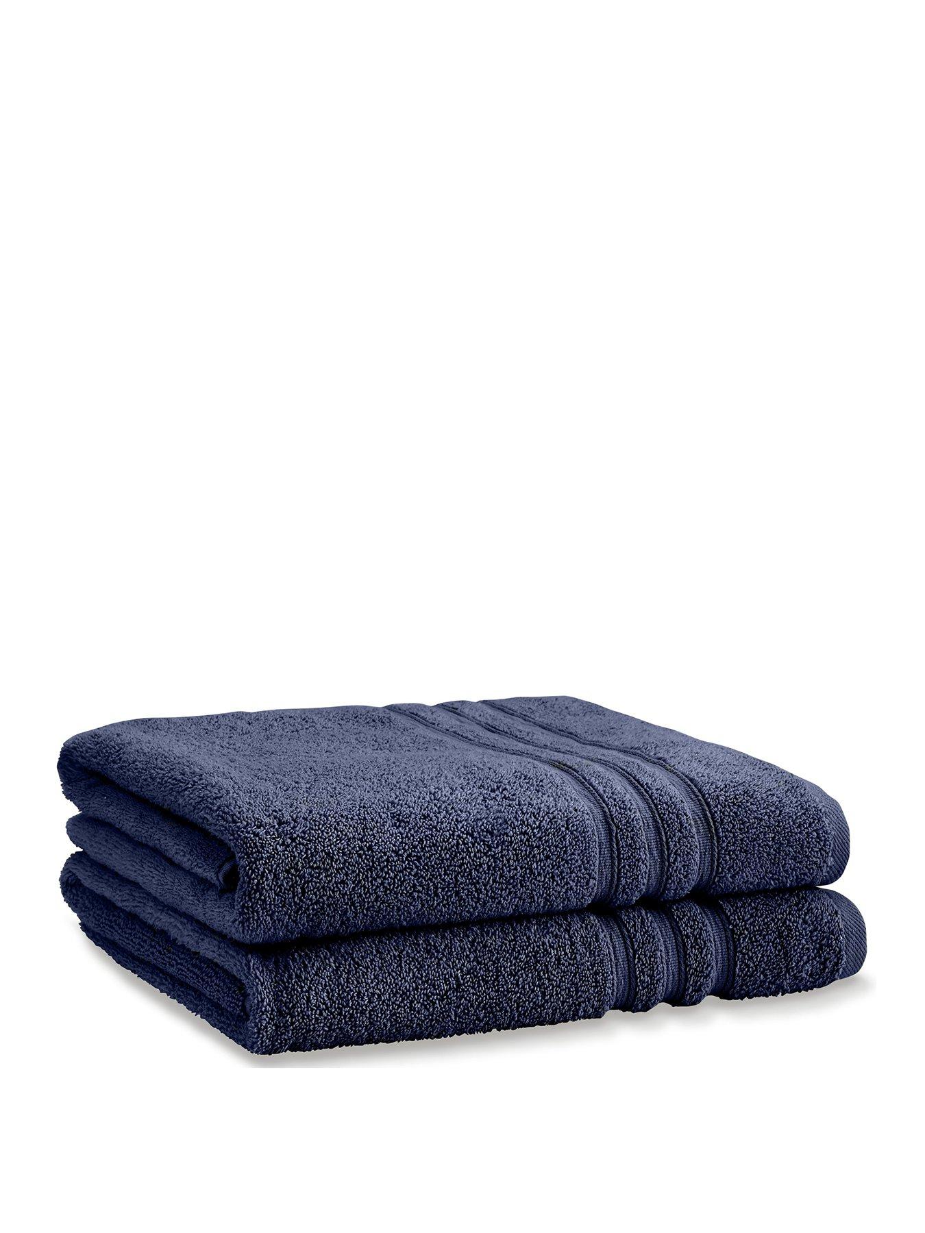 Image of Catherine Lansfield Zero Twist Bath Sheet Pair