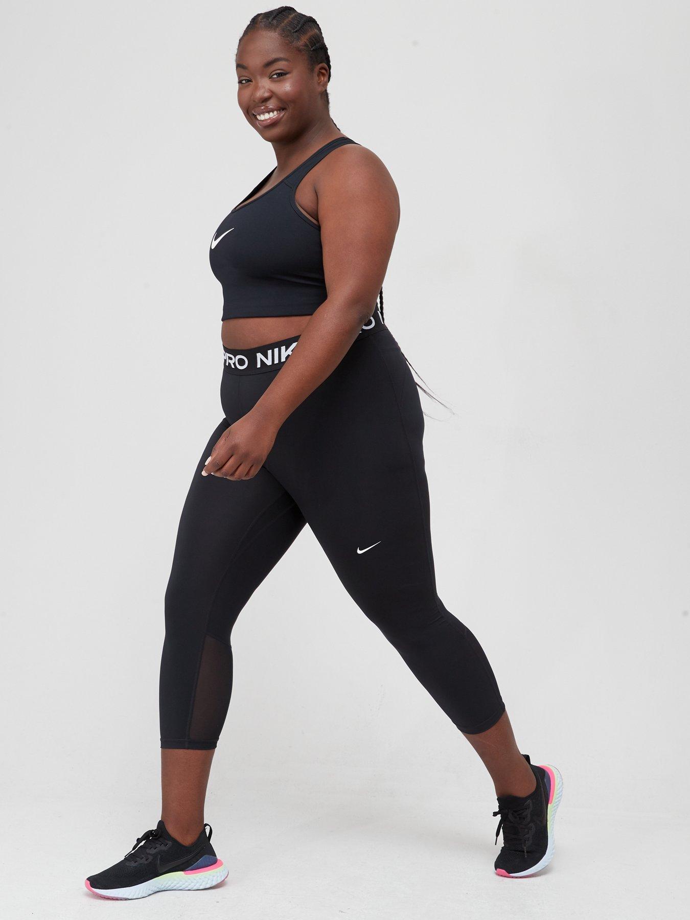Nike Women's Curve Pro 365 Crop Legging - BLACK/WHITE