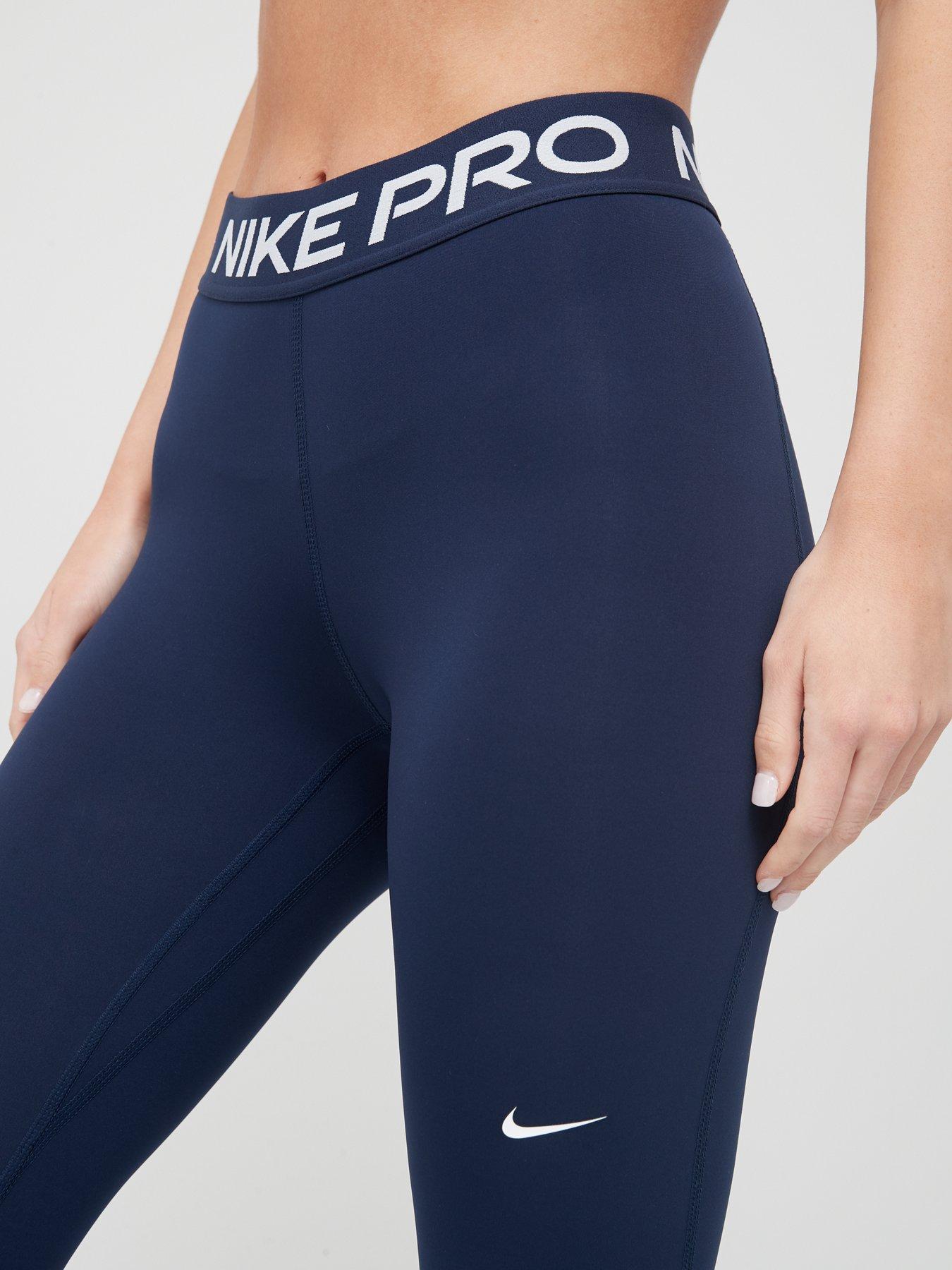 Nike Women's Pro Training 365 Hi Rise Legging - BLACK/WHITE